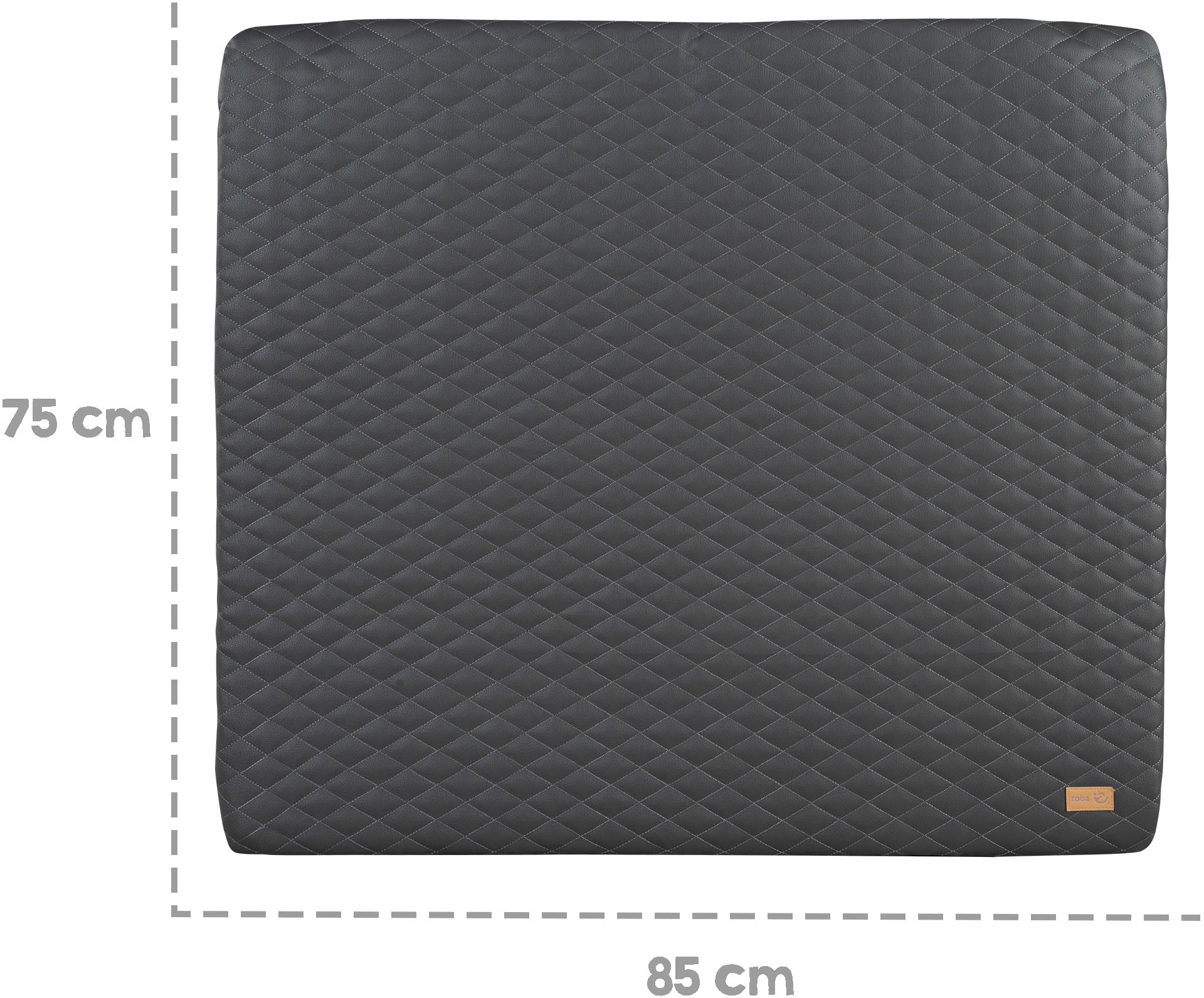 roba® Wickelauflage »Luxe, graphite gesteppt«