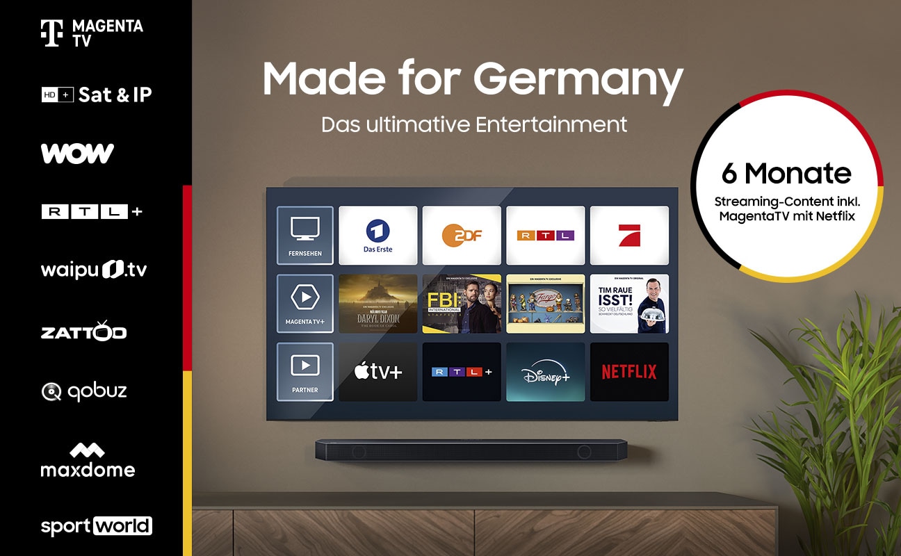 Samsung OLED-Fernseher »GQ55S95DAT«, 4K Ultra HD, Smart-TV, Neural Quantum 4K AI Gen2 Prozessor, Glare Free, bis zu 144Hz