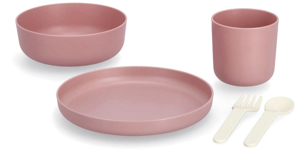 Zeller Present Kindergeschirr-Set, (Set, 5 tlg., 5-tlg.), (je 1 Teller, Schüssel, Tasse, Gabel, Löffel)