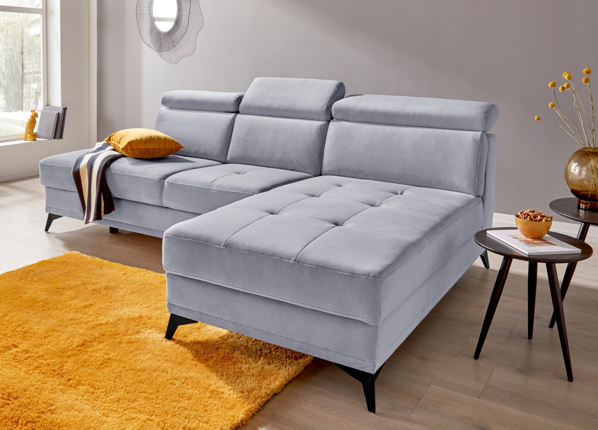 Home affaire Ecksofa »Cardiz L-Form« inkl.Kopfteilverstellung und Federkern günstig online kaufen