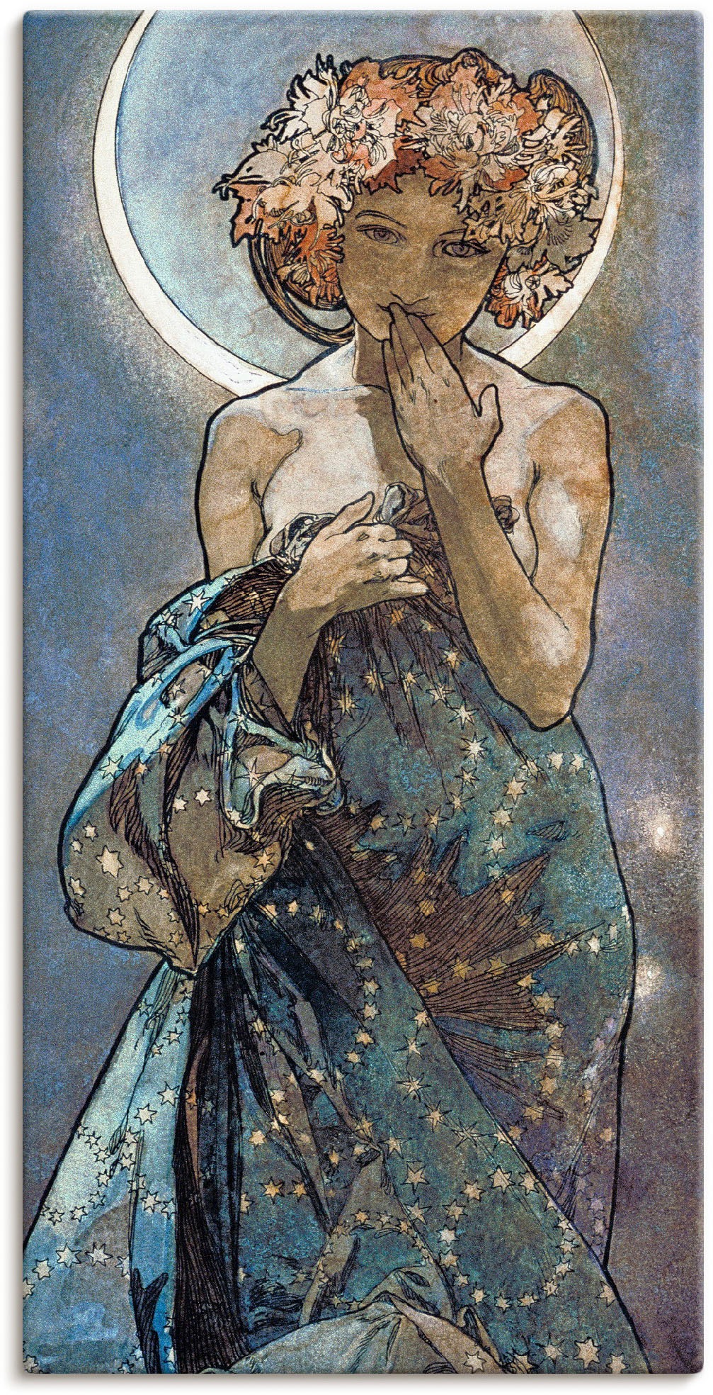 Artland Wandbild »Sterne Der Mond 1902« Frau 1 Stk. tlg. als Alubild, Outdo günstig online kaufen