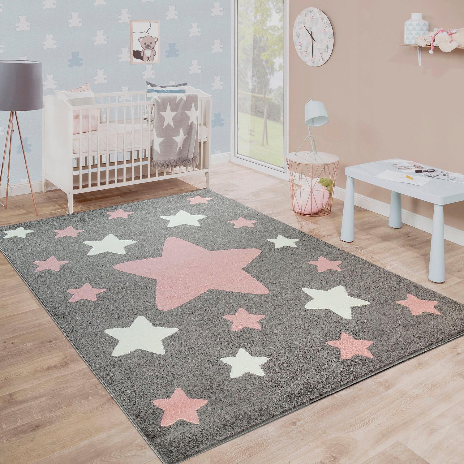 Paco Home Kinderteppich »Capri 330«, rechteckig, 11 mm Höhe, Kurzflor, Moti günstig online kaufen