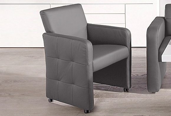 exxpo - sofa fashion Esszimmersessel »Barista, Loungesessel auf Rollen mit günstig online kaufen