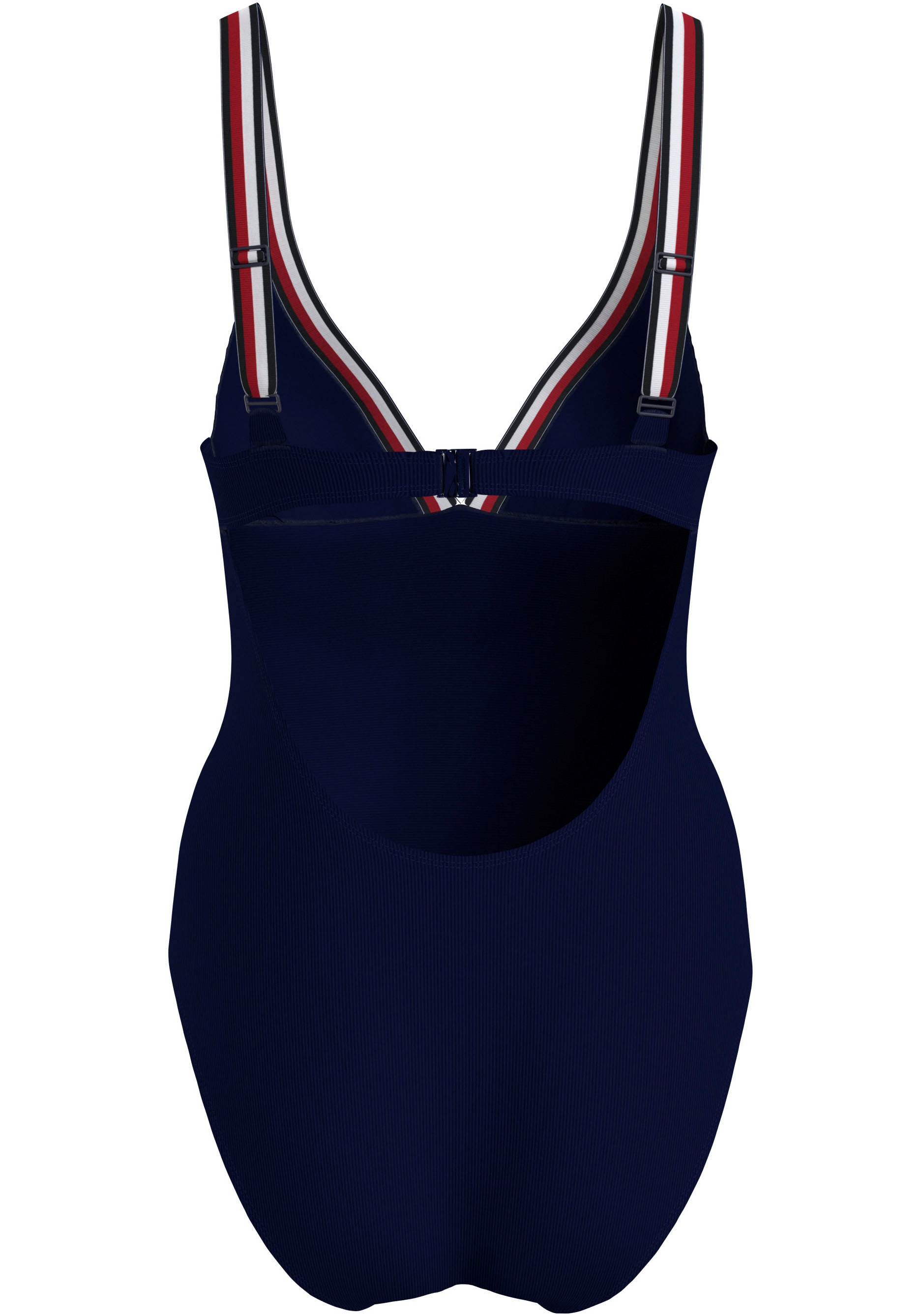 Tommy Hilfiger Swimwear Badeanzug »TRIANGLE ONE PIECE RP«, mit kontrastfarbenen Kanten