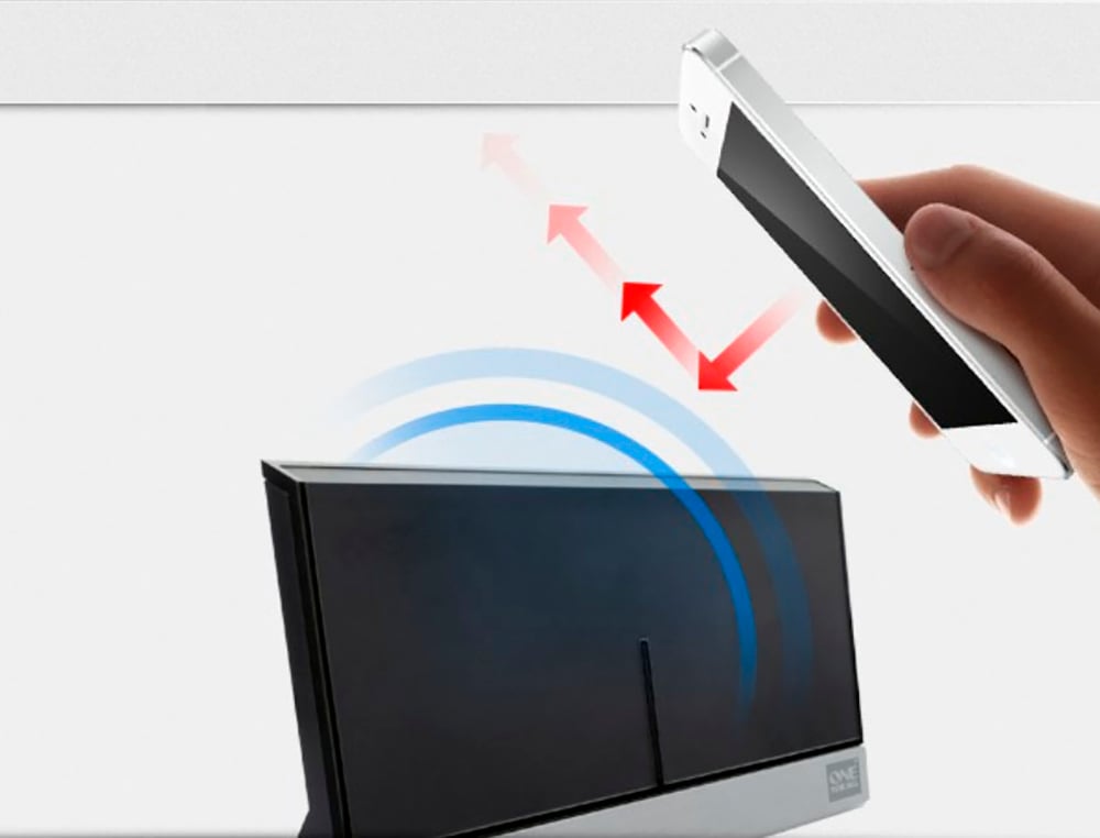 One for All Innenantenne »SV 9385-5G« DVB-T | DVB-T2 | UKW für Innenbereich Verstärkung 47 dB Alu STAND Antenne 5G black