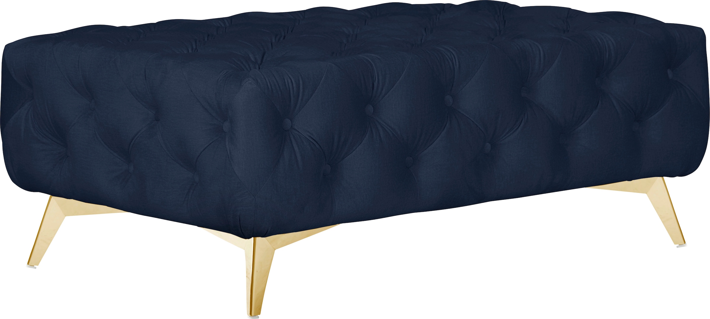 Leonique Polsterhocker »Amaury«, Chesterfield-Optik, Breite 120cm, Fußfarbe wählbar
