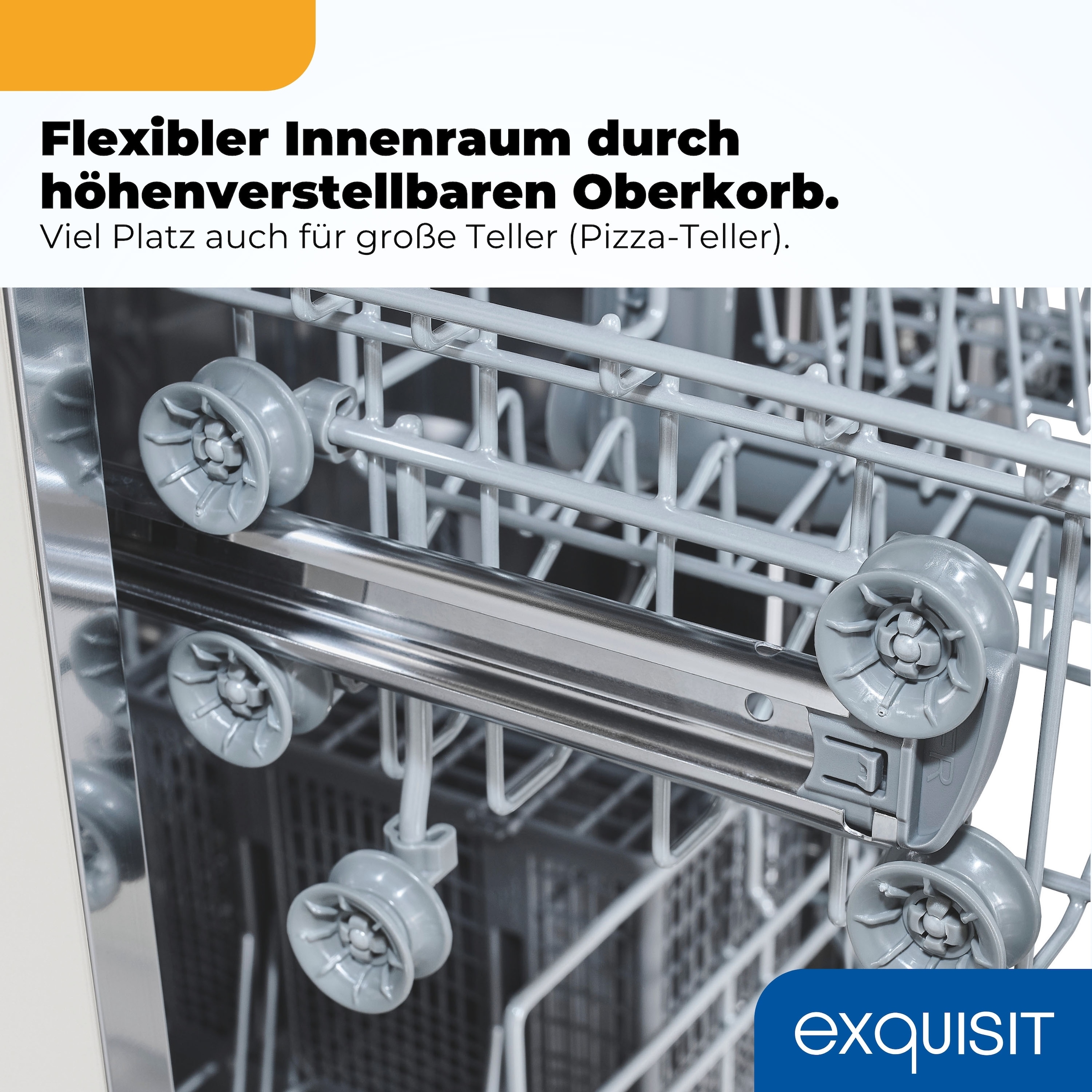 exquisit Standgeschirrspüler 9109 »GSP9109-451D weiss« 10 l 9 tlg. Maßgedecke 9 Maßgedecke, 4 Programme, LED, Besteckkorb