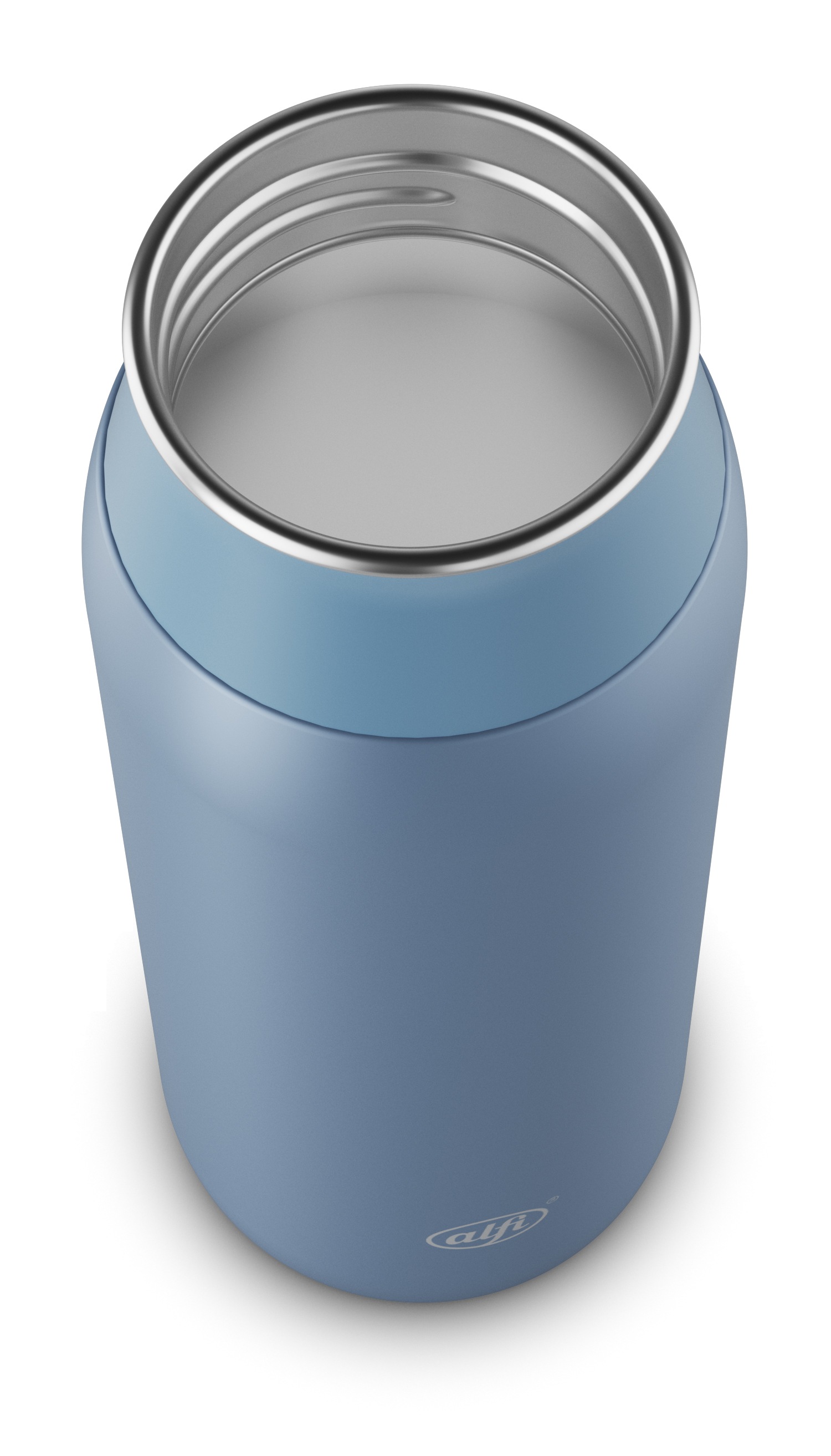 Alfi Trinkflasche »ELEMENT BOTTLE, Edelstahlkörper, spülmaschinenfest«, (1 tlg.), 0,6l, Free-Flow Trinksystem mit intuitivem Schraubverschluss