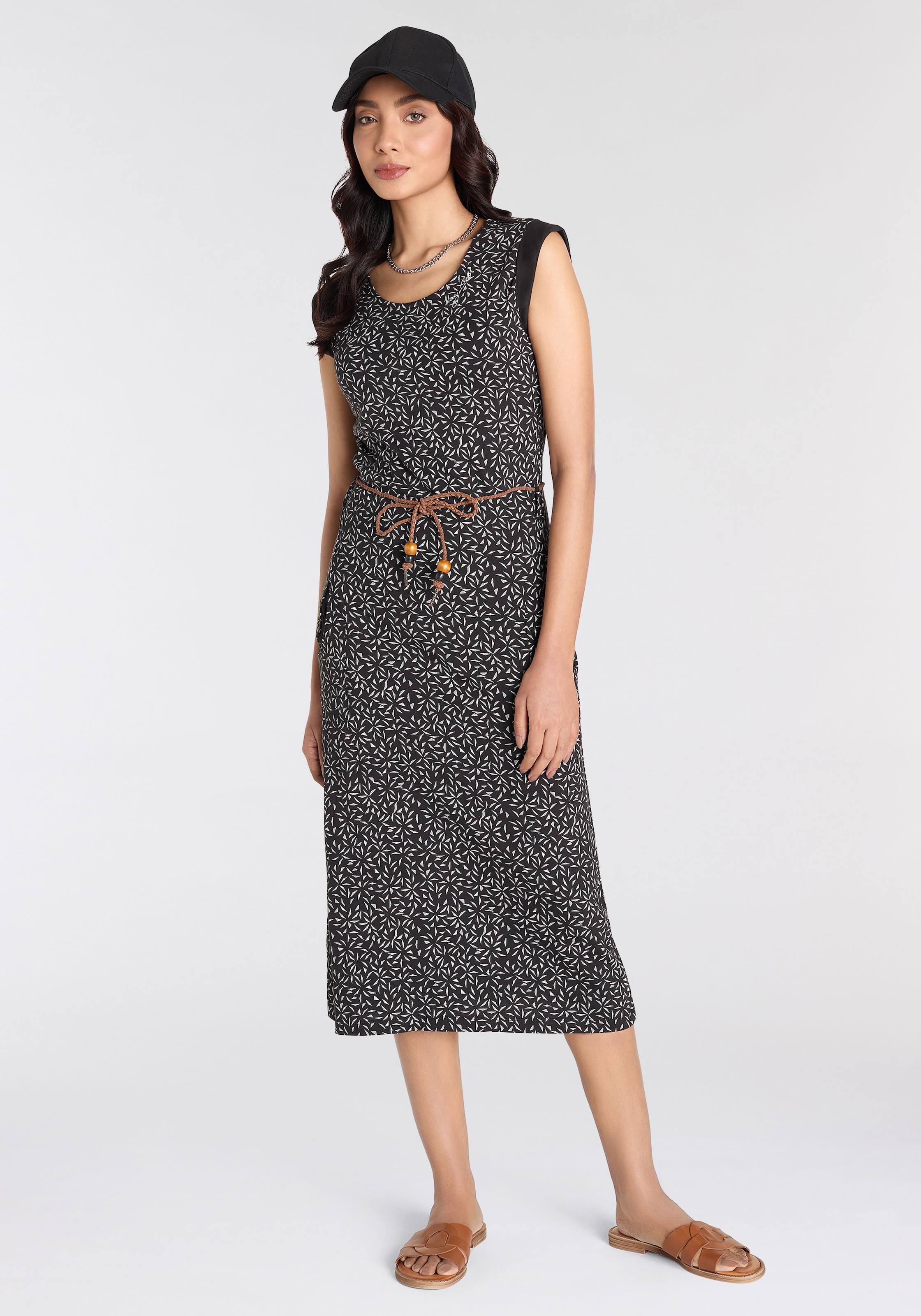 KangaROOS Jerseykleid, (Set, mit abnehmbarem Gürtel), mit modischem Alloverprint