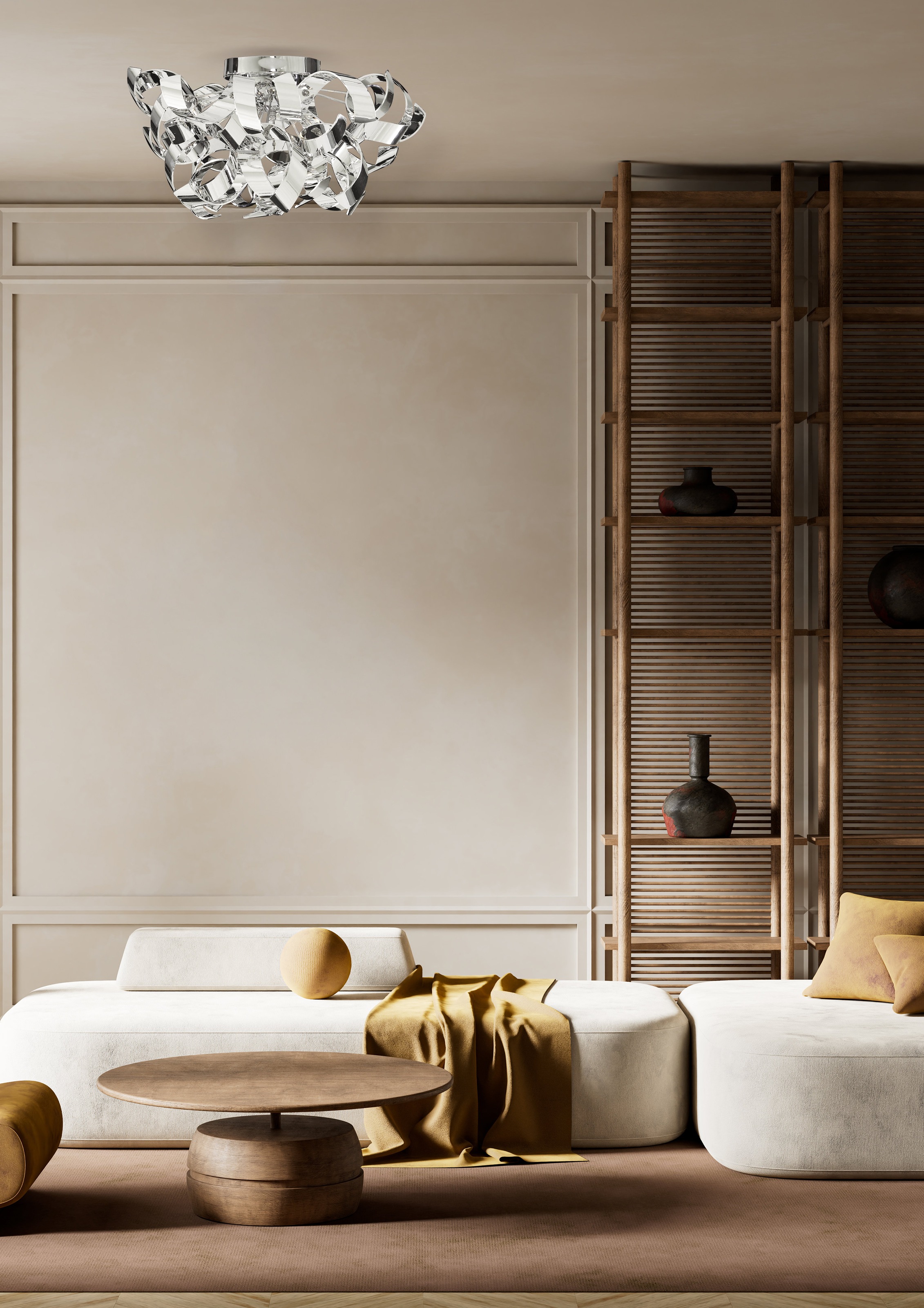 Searchlight Deckenleuchte »Curls 3Lt Semi-Flush - Chrommetall« G9 1 Stk.