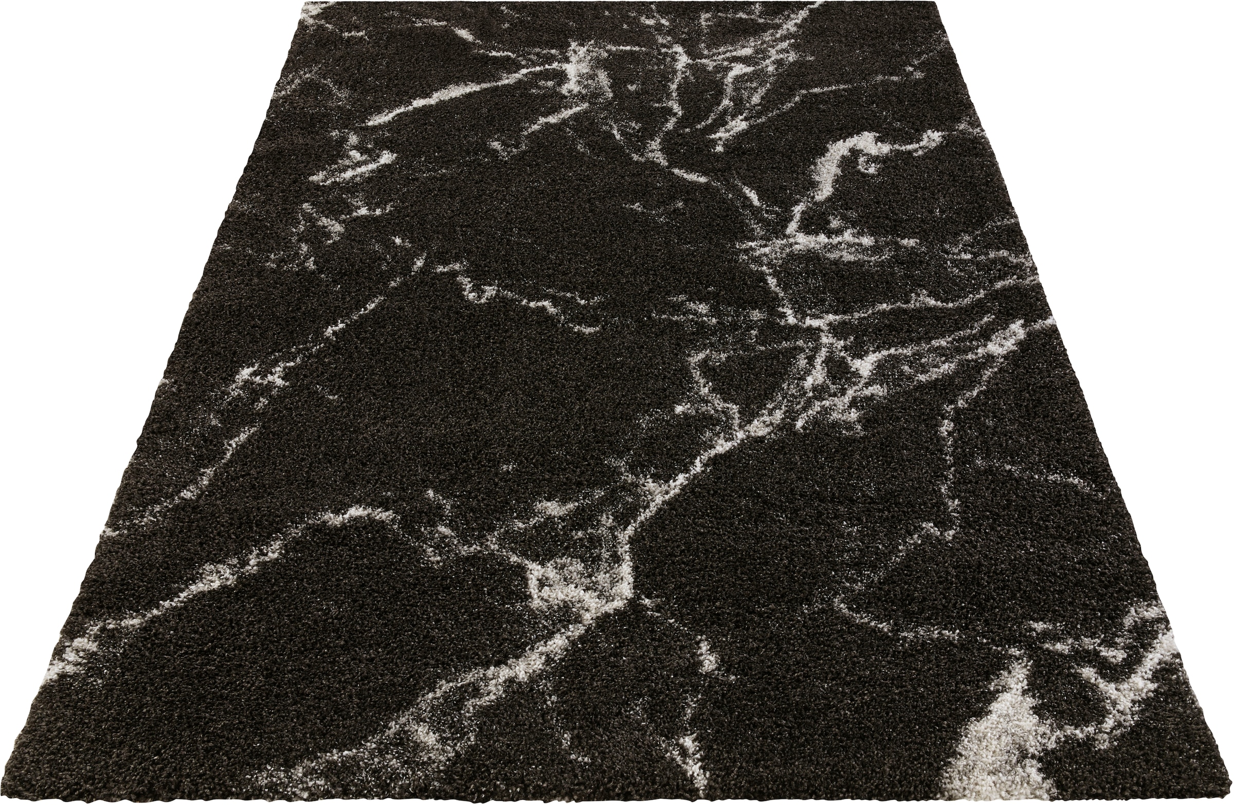 HANSE Home Hochflor-Teppich »MAYRIN«, rechteckig, 30 mm Höhe, Hochflor, Teppich, Shaggy, Flokati, Weich, Marmor-Optik, Wohnzimmer