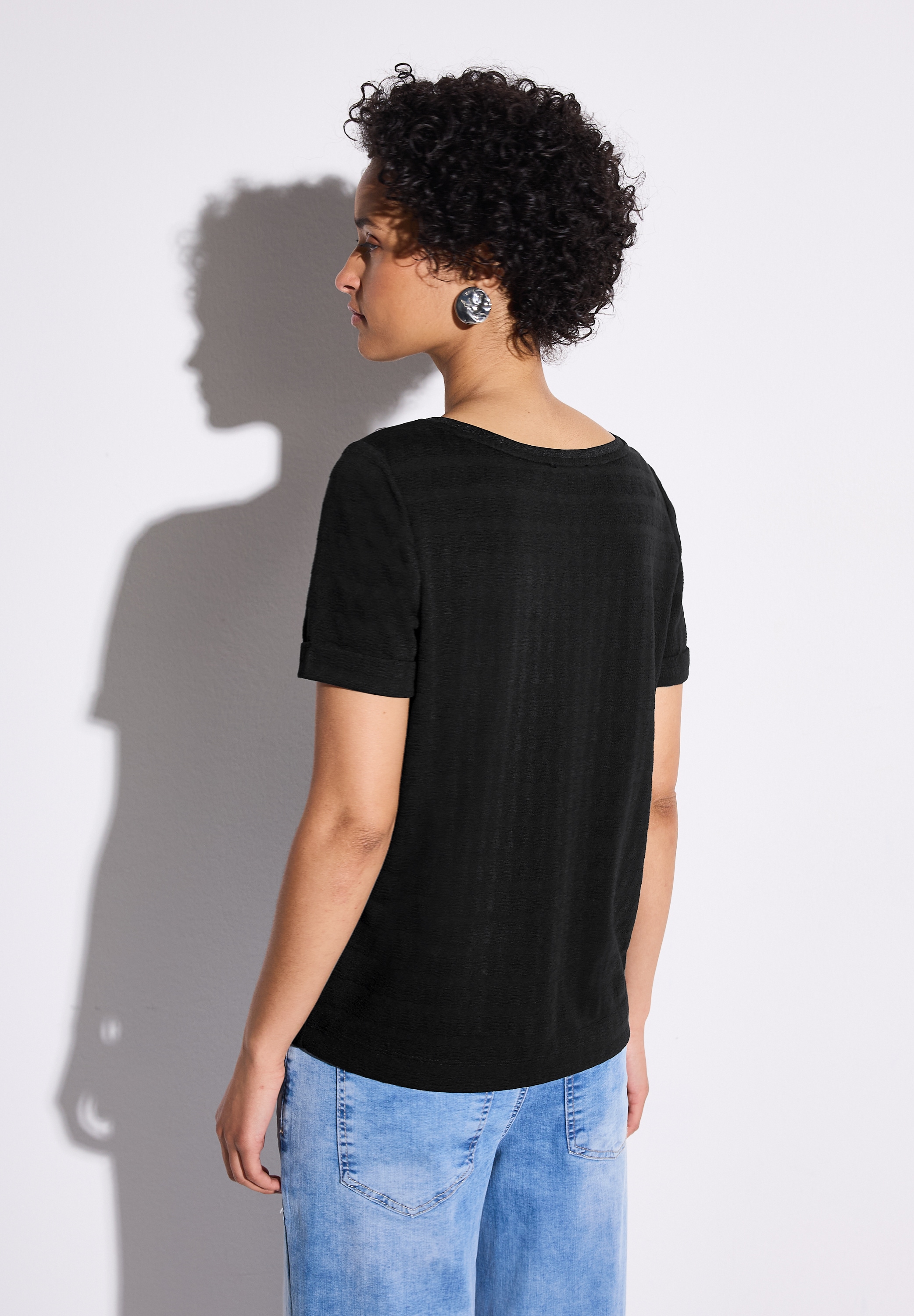 STREET ONE T-Shirt, mit Struktur Muster