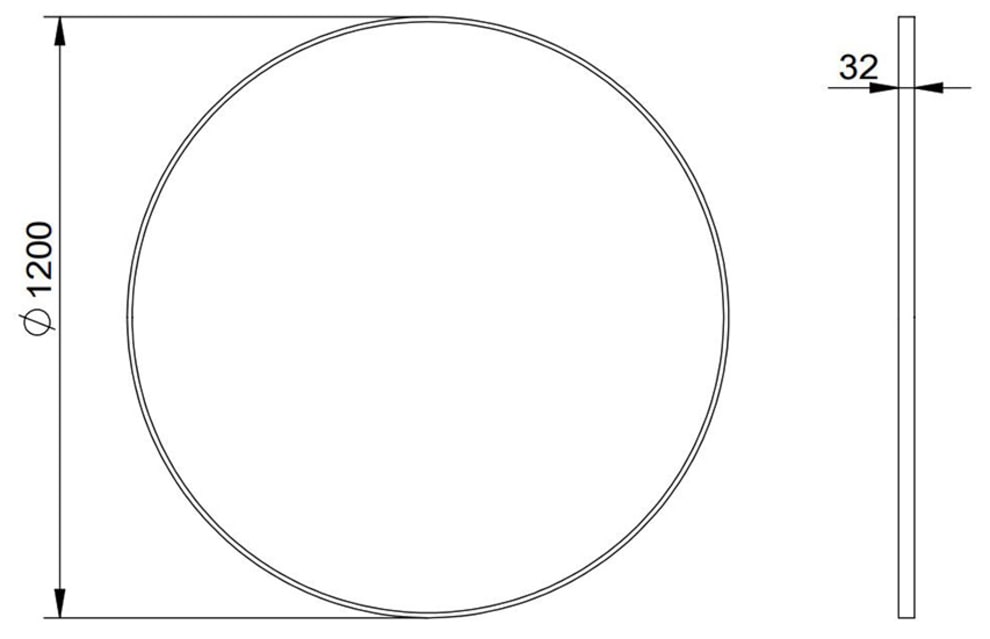 Talos Spiegel, rund, in Raten schwarz auf Ø matt bestellen 120 cm