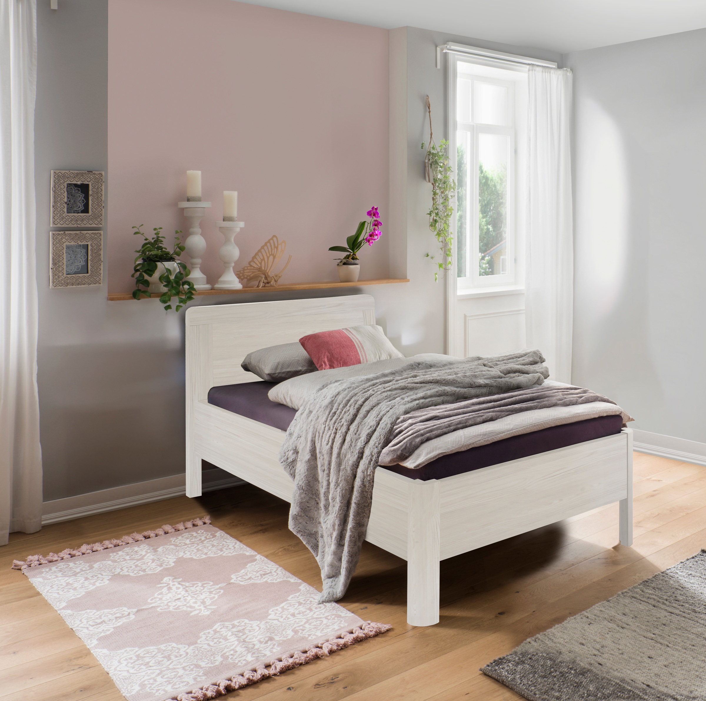 WIEMANN Holzbett »Bern, Bettgestell, Bettrahmen, für Schlafzimmer«, (4-fach günstig online kaufen