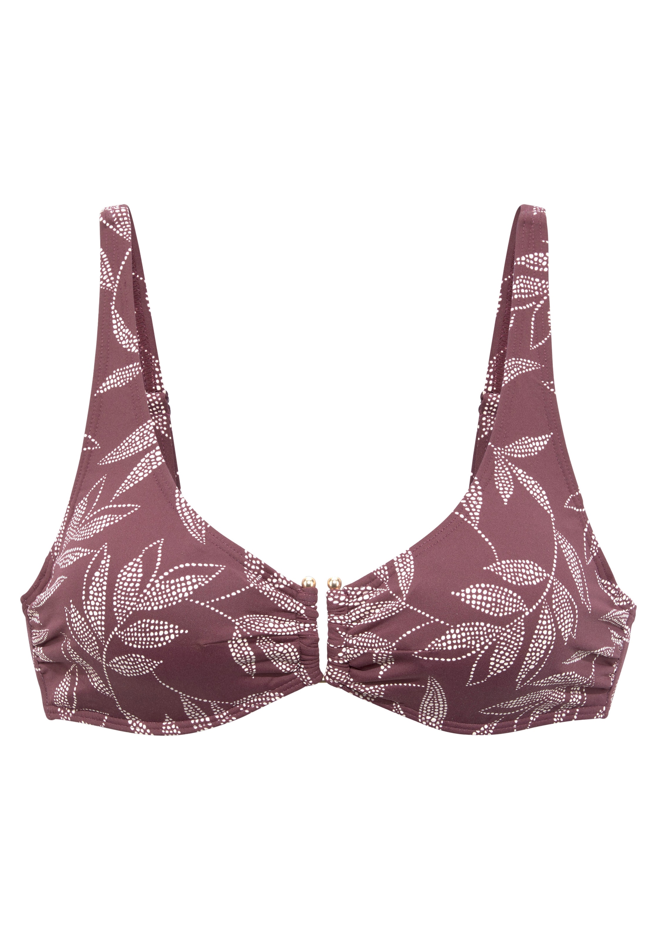 LASCANA Bügel-Bikini-Top »Apart«, mit goldfarbigen Accessoire