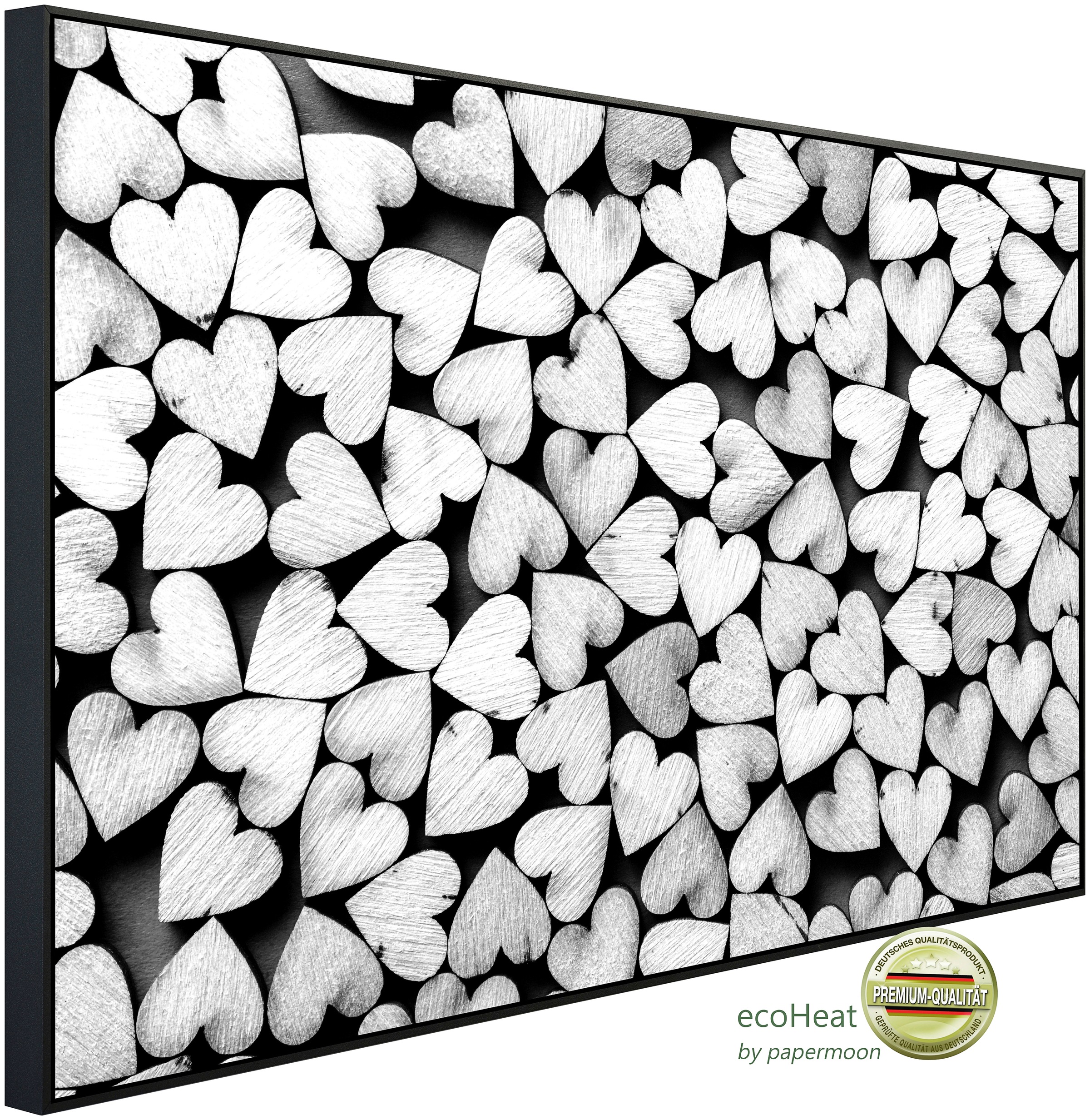 Papermoon Infrarotheizung »Herzen Schwarz & Weiß«, sehr angenehme Strahlung günstig online kaufen