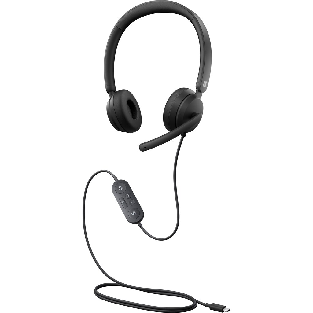 Microsoft On-Ear-Kopfhörer »Modern USB-C Headset«, Noise-Cancelling-integrierte Steuerung für Anrufe und Musik
