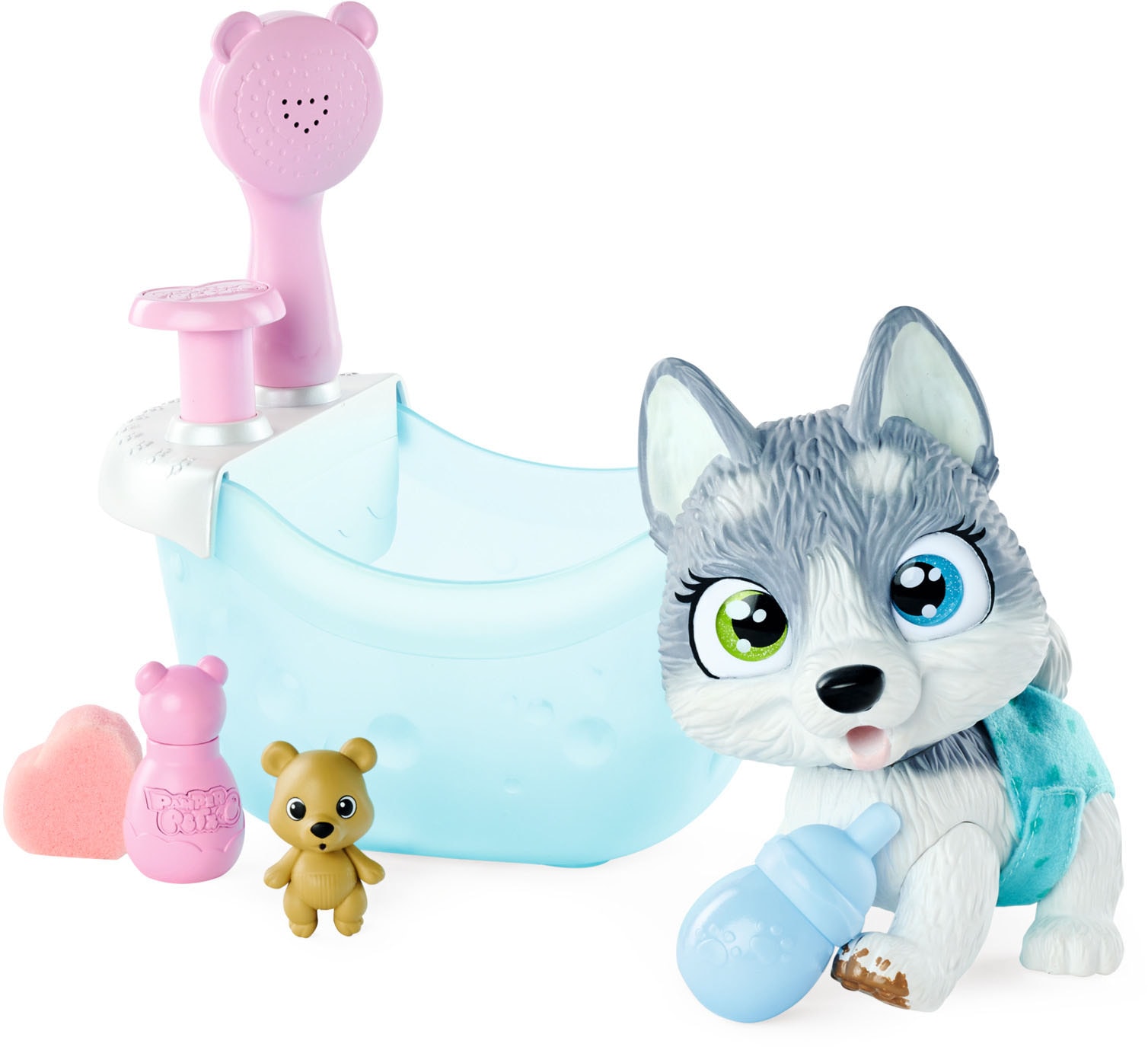 SIMBA Spielfigur »Pamper Petz Husky«, mit Badewanne