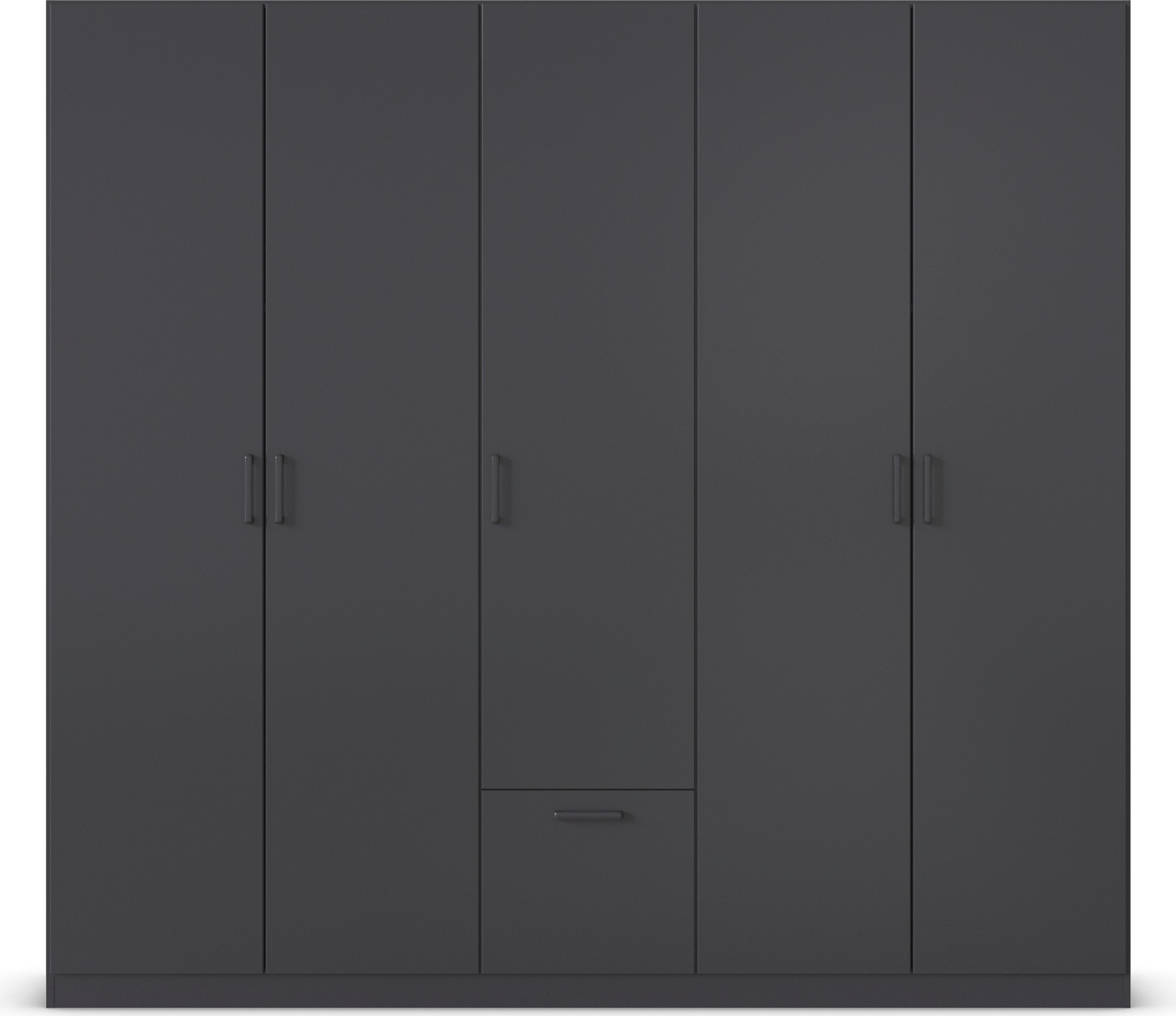 rauch Drehtürenschrank »Kleiderschrank Schrank Garderobe Wäscheschrank BARI«, mit Schubasten mittig, moderner Griff in Graumetallic MADE IN GERMANY