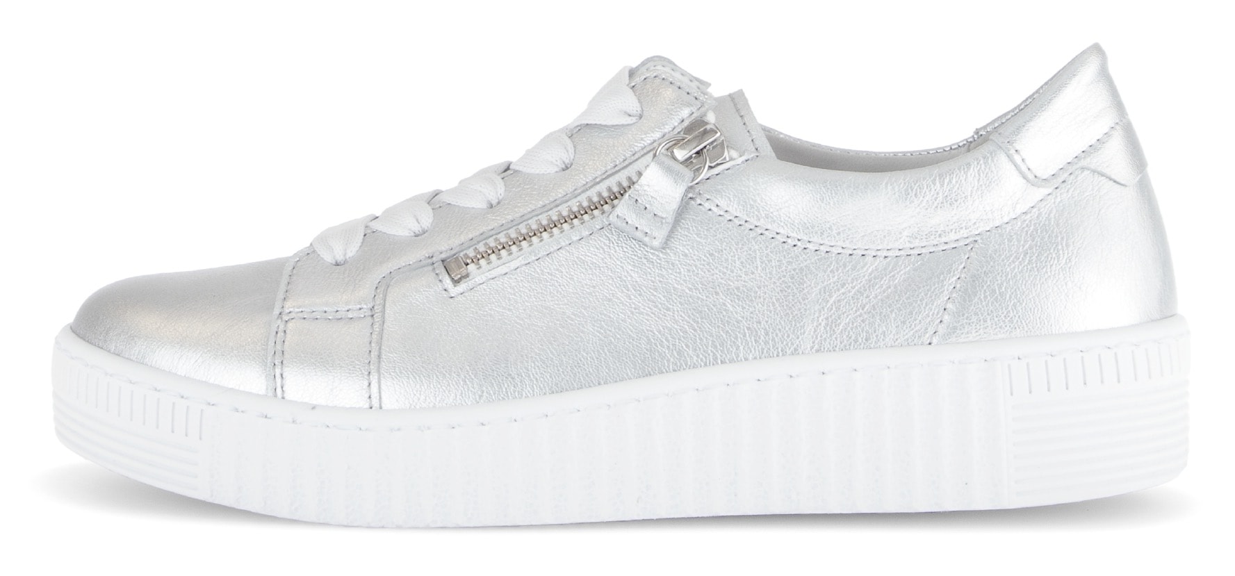 Gabor Plateausneaker, Freizeitschuh, Halbschuh, Schnürschuh mit dezenten Ziernähten