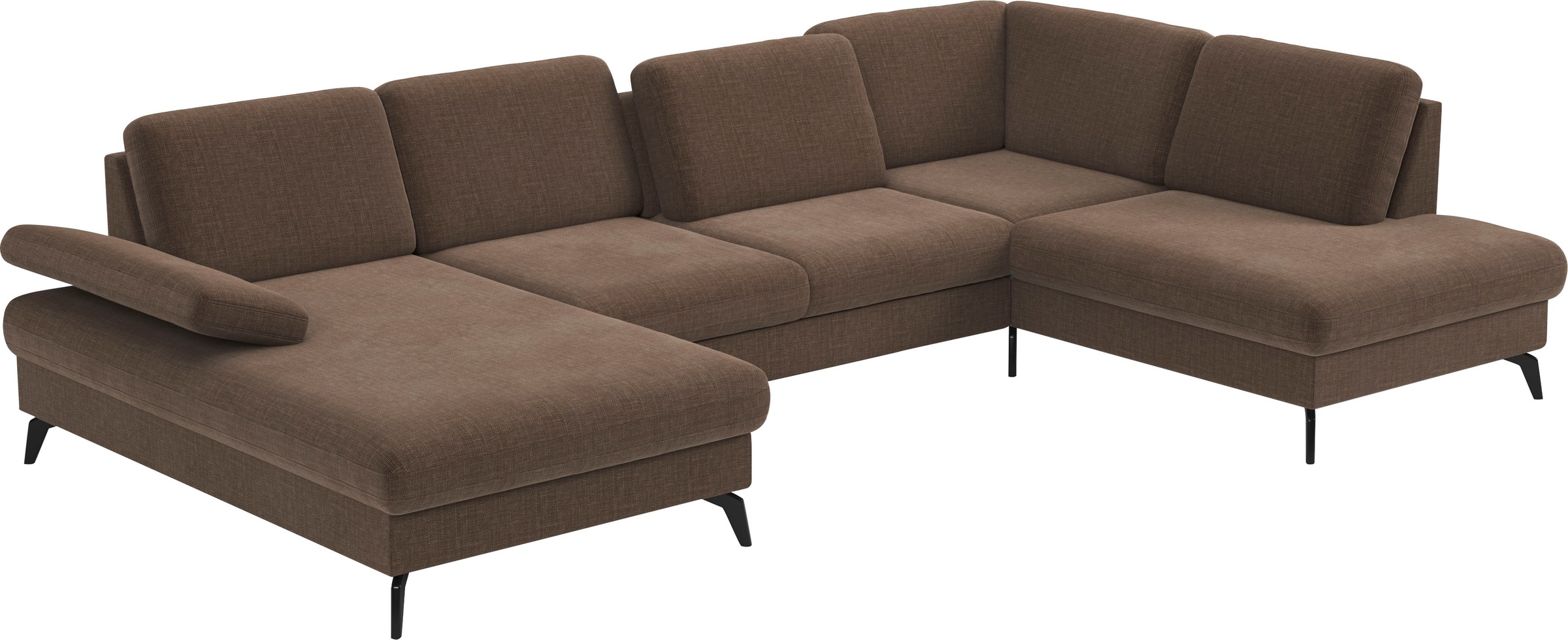 sit&more Wohnlandschaft »Morris U-Form, inkl. Sitztiefenverstellung«, wahlweise mit Armteilverstellung, Bettfunktion & Bettkasten