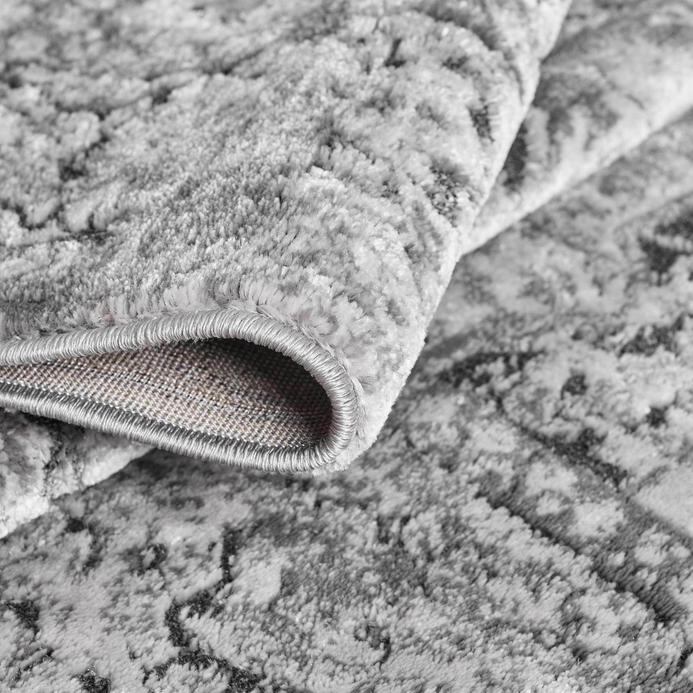 my home Teppich »Kylan, Hoch-Tief-Struktur, dezenter Glanz« rechteckig 9 mm Höhe dezenter Glanz, Schrumpf-Garn-Effekt, im Vintage-Look, dichte Qualität