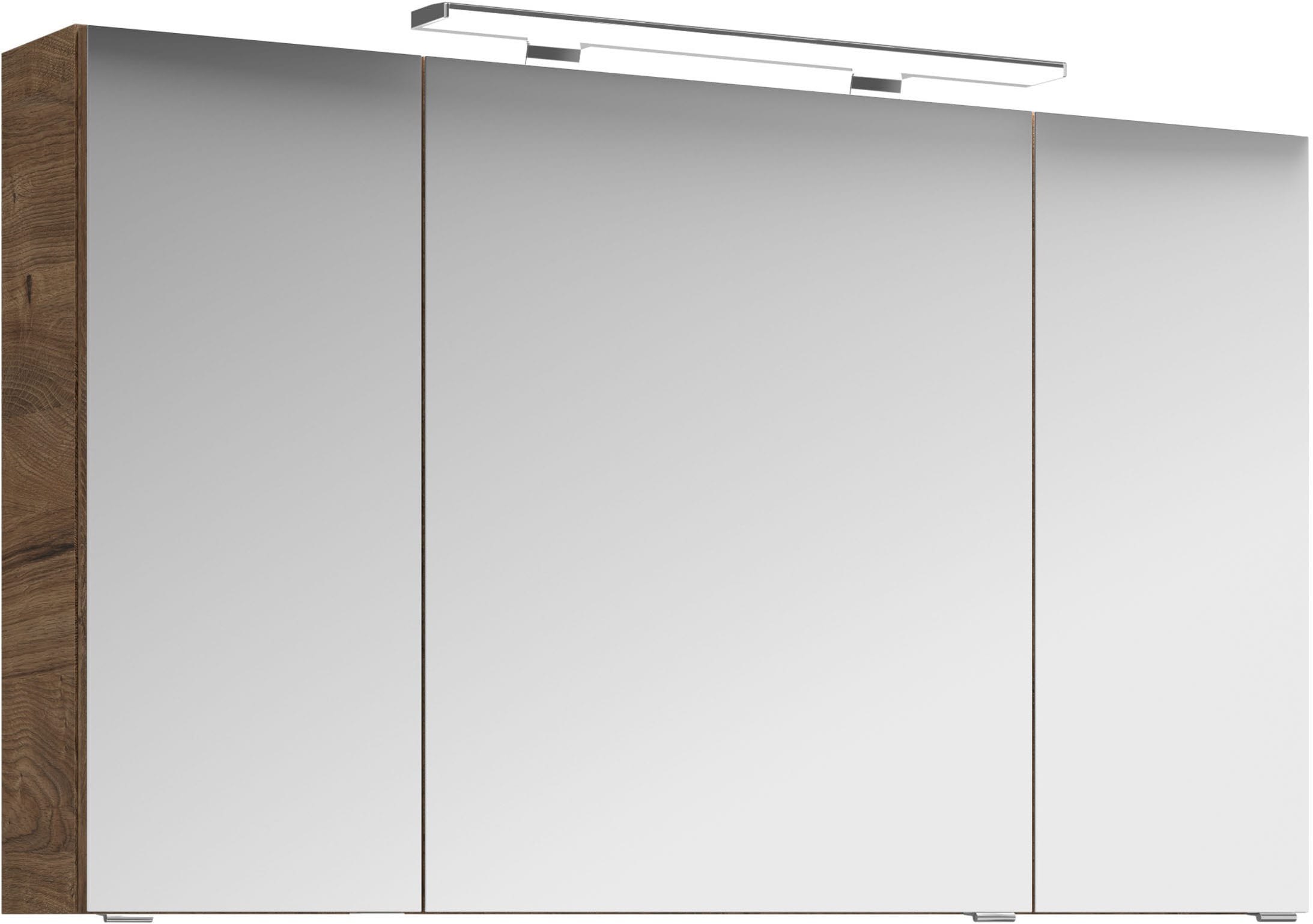 Saphir Badmöbel-Set »Serie 4010 2-teilig Keramik-Waschtisch mit LED-Spiegelschrank«, (Set), Badezimmer Set 120,5 cm breit, inkl. Türdämpfer, 5 Türen, 2 Schubladen