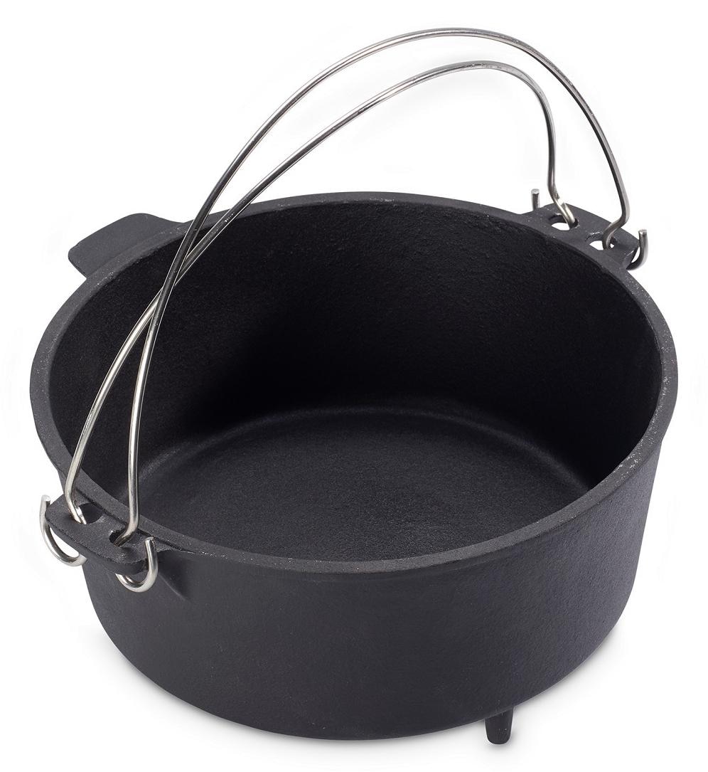 ECHTWERK Schmortopf »Dutch Oven«, Gusseisen, (1 tlg.), Feuertopf, Gusseisen BBQ Kochtopf, bereits eingebrannt, 4,9 Liter