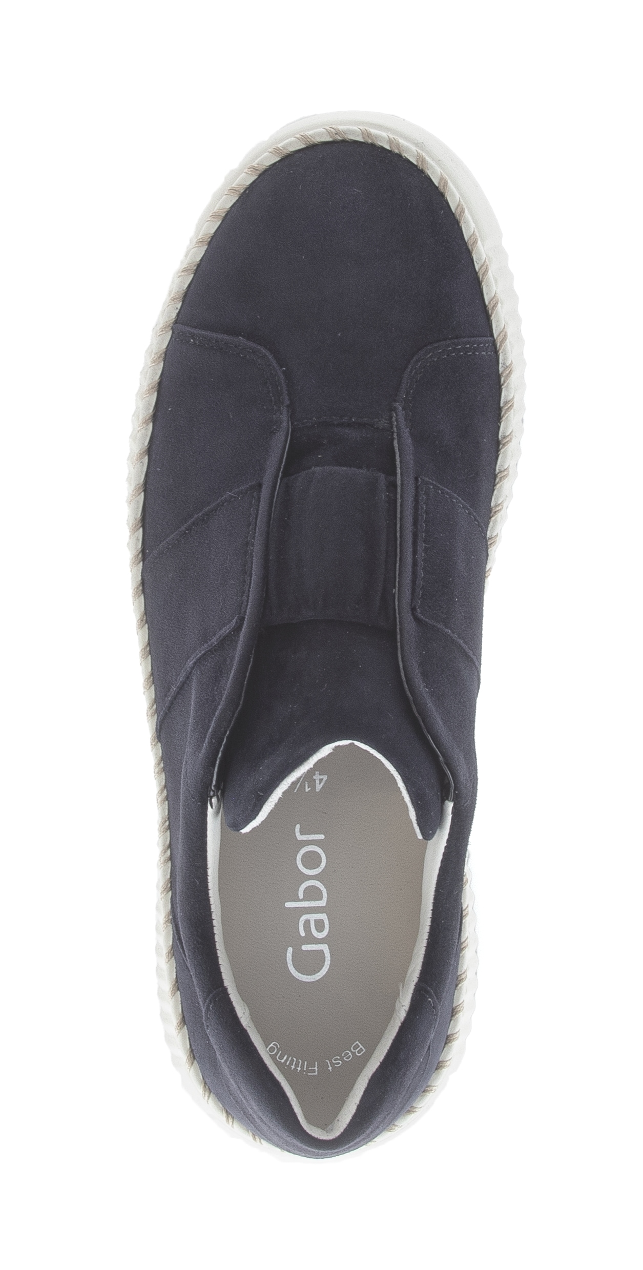 Gabor Plateausneaker  , Freizeitschuh, Halbschuh, Slipper mit Gummizug-Band über dem Rist