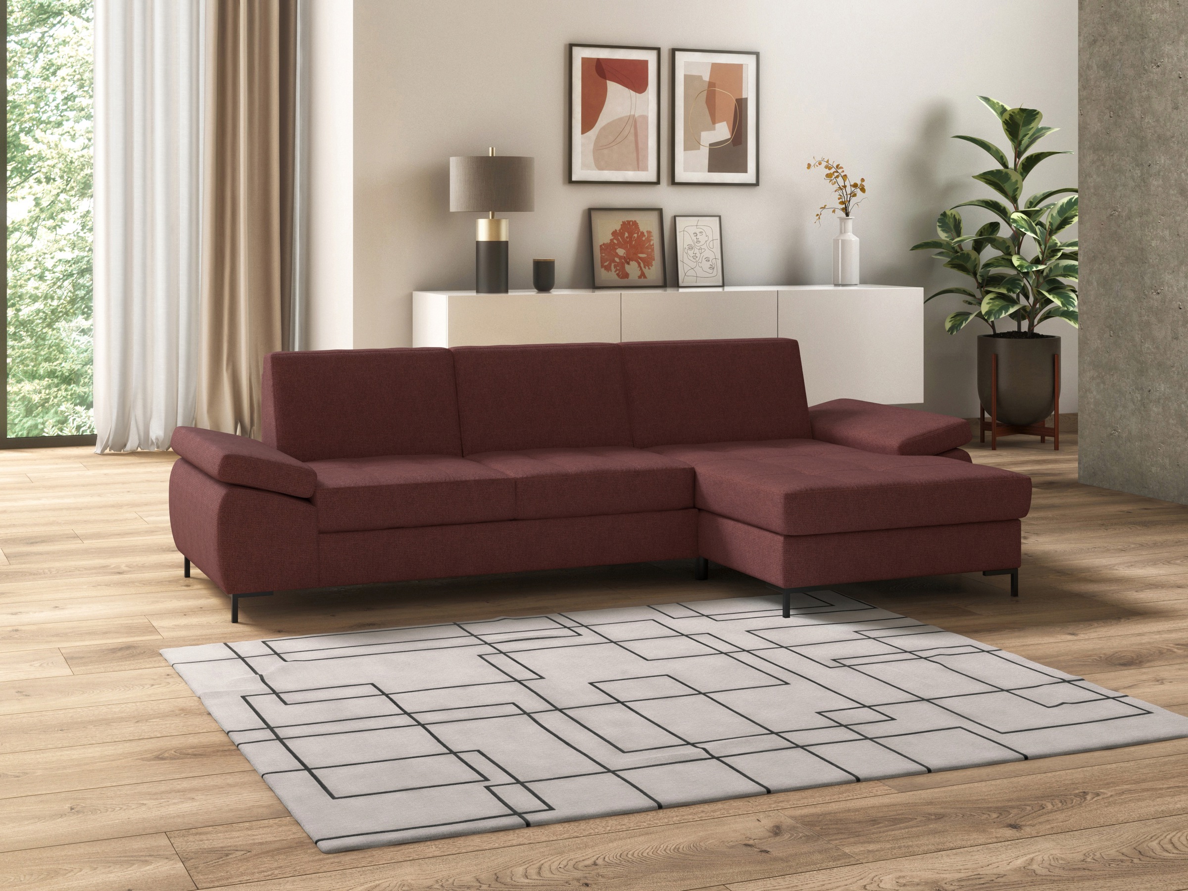 DOMO collection Ecksofa »Capelo, komfortabel, klare Linien zeichnen dieses günstig online kaufen