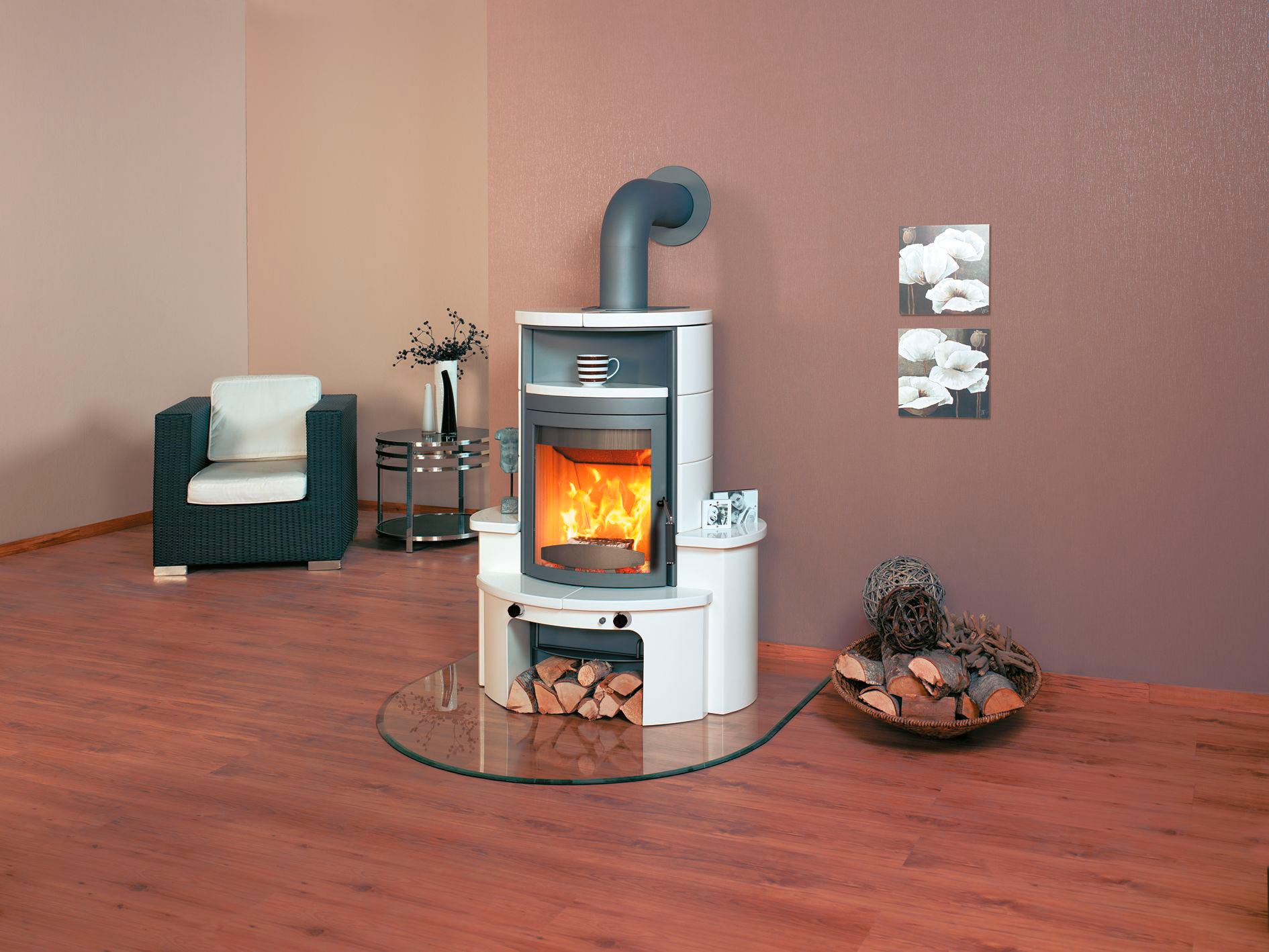 HARK Kaminofen »Avenso GT ECOplus 8 KW«, creme-weiss