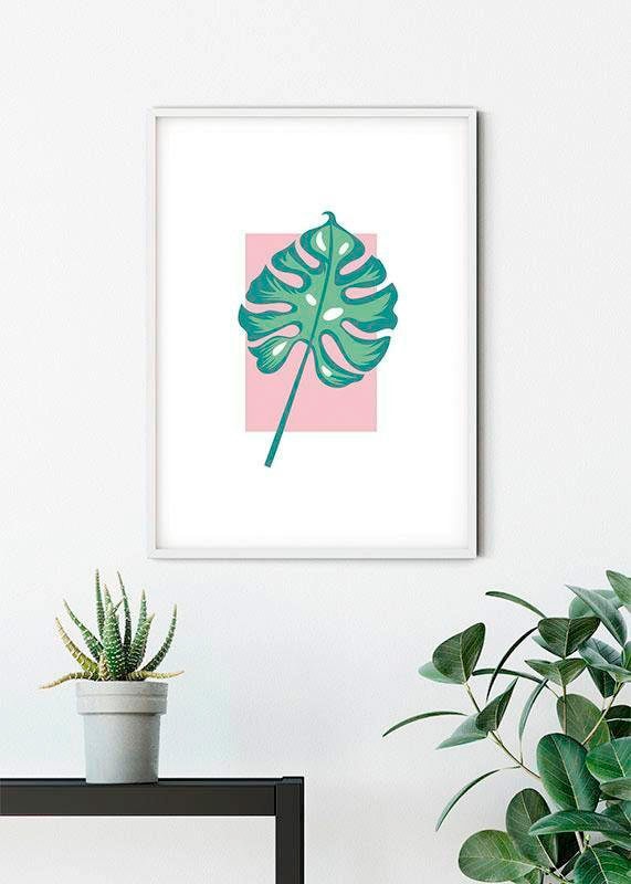 Komar Bild »Minnie Mouse Leaf«, Disney, (1 St.), Wandbild zur Dekoration im Kinderzimmer - ohne Rahmen