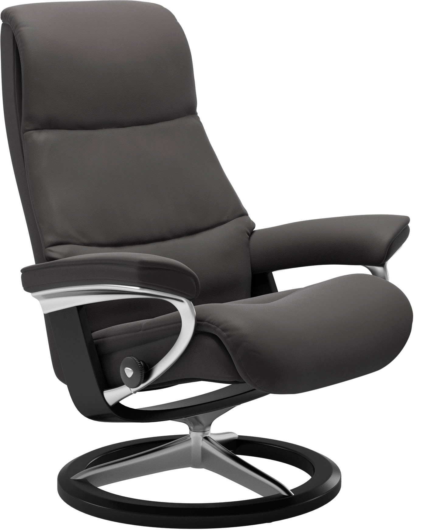 Stressless® Relaxsessel »View«, (Set, Relaxsessel mit Hocker), mit Signature Base, Größe S,Gestell Schwarz