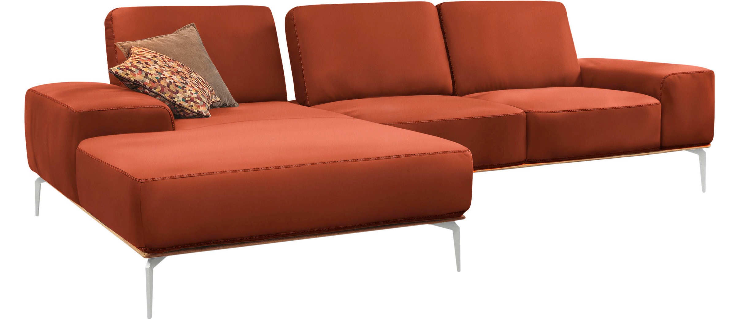 W.SCHILLIG Ecksofa "run, Designsofa, bequem, L-Form", mit elegantem Holzsoc günstig online kaufen