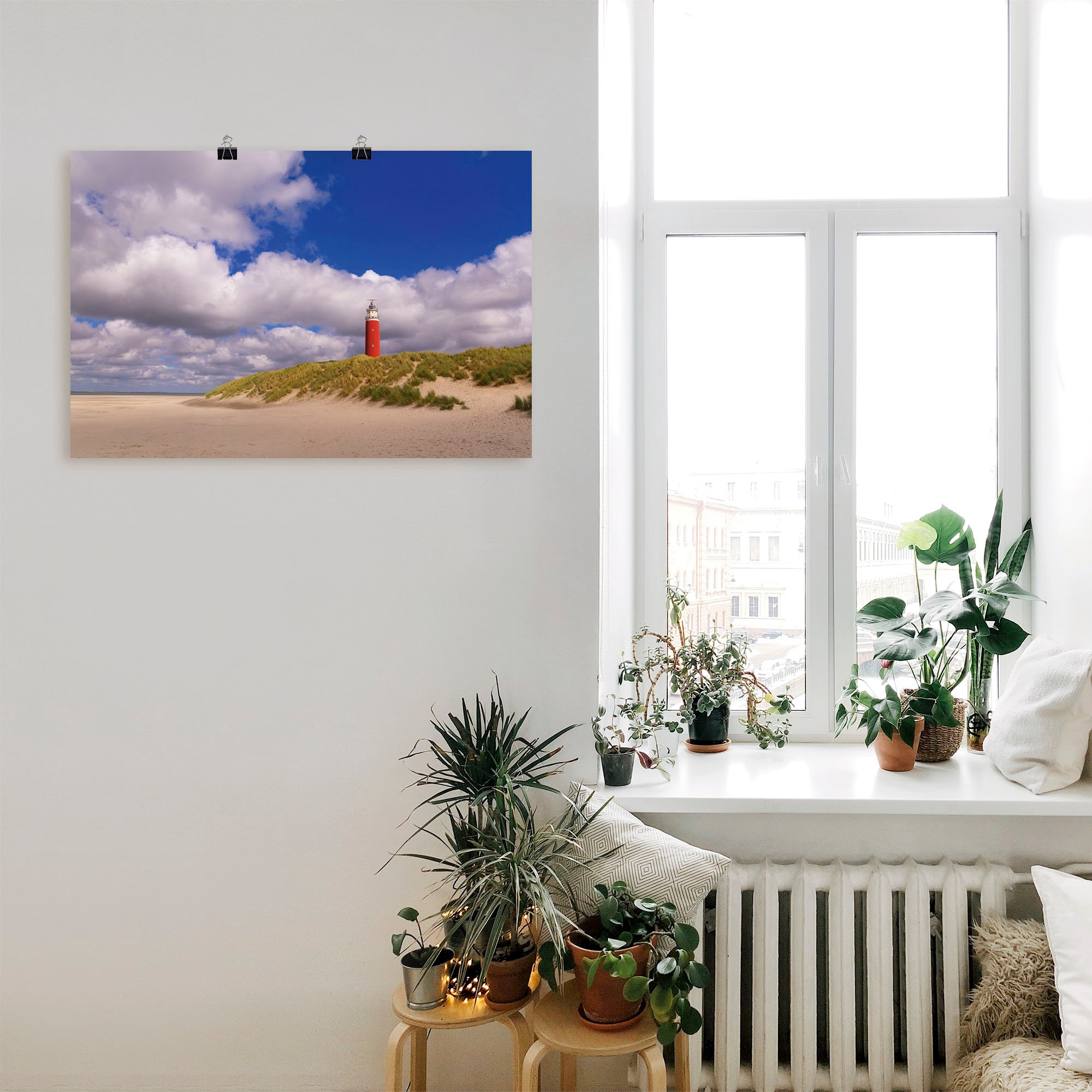 Artland Wandbild »Wolkenimpression am Leuchtturm«, Küste, (1 St.), als Alubild, Outdoorbild, Poster in verschied. Größen