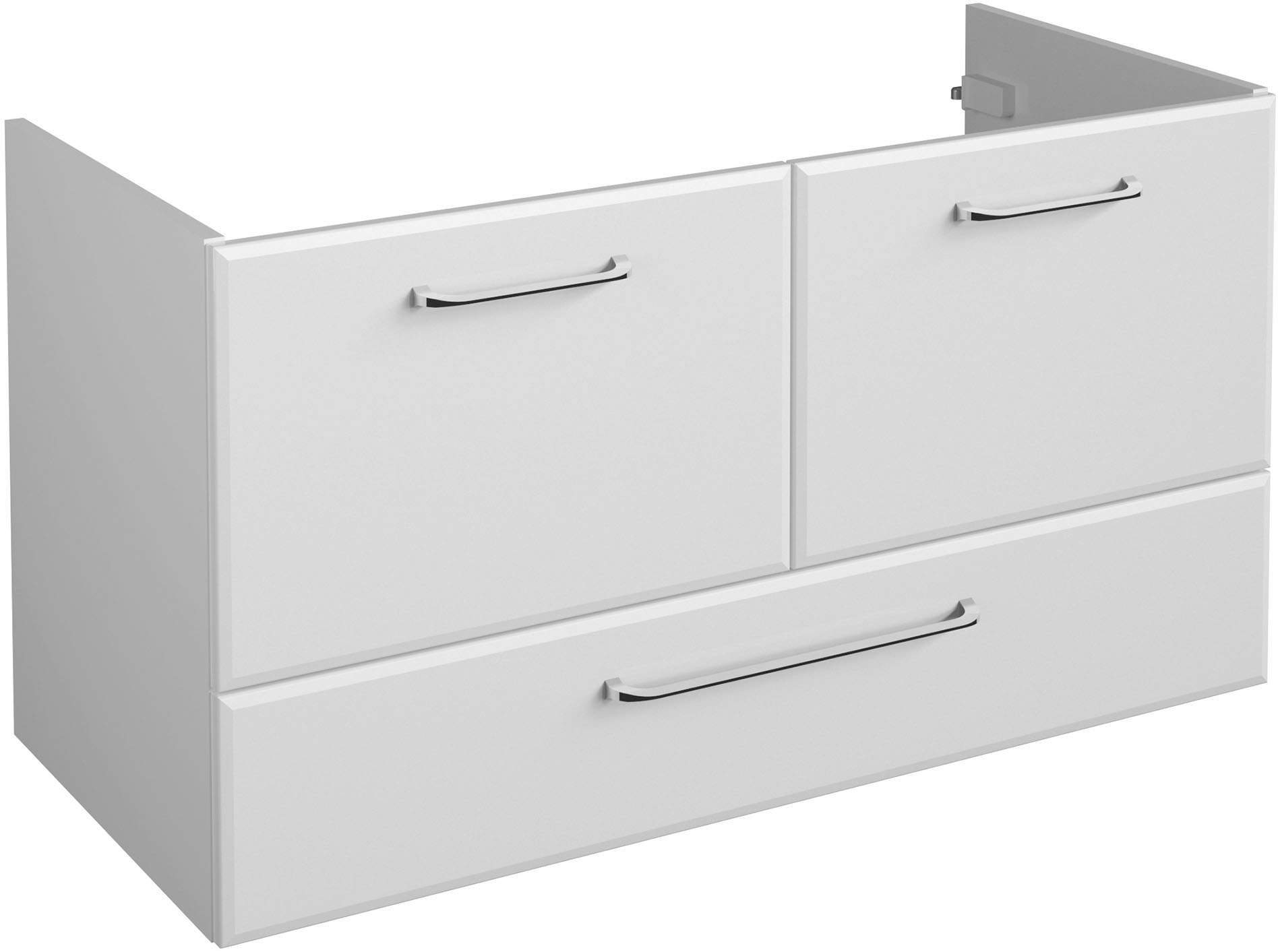 Saphir Badmöbel-Set »Quickset 341 3-teilig, Mineralmarmor-Waschtisch und LED-Spiegelschrank«, (Set, 3 St.), mit Midischrank, inkl. Türdämpfer, 7 Türen, 1 Schublade
