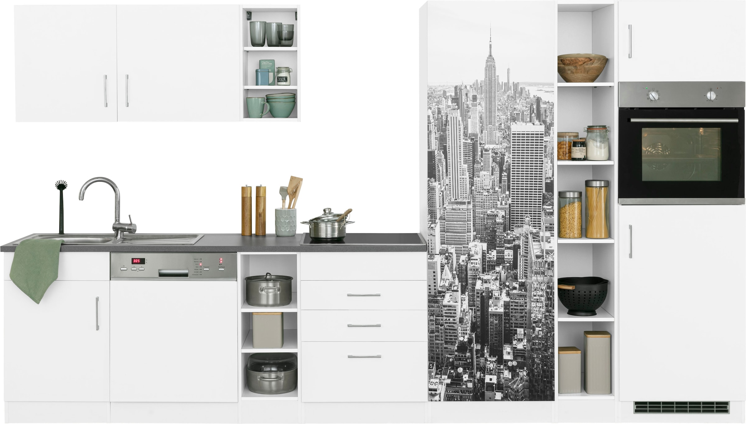 KOCHSTATION Küchenzeile »KS-Paris – Küchen mit einzigartigen Fotomotiven au günstig online kaufen