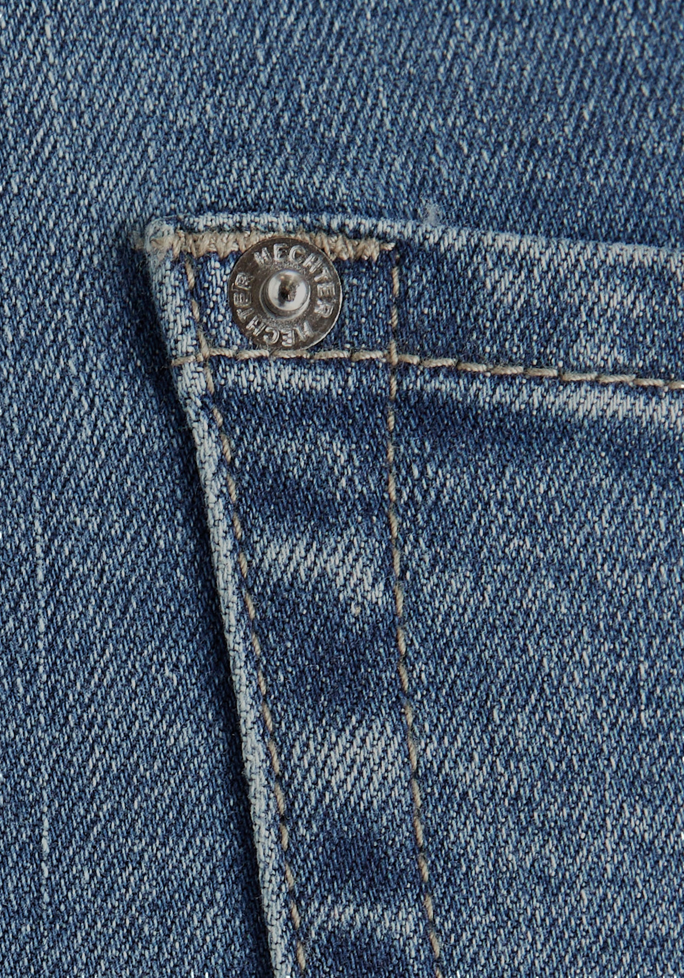 HECHTER PARIS Mom-Jeans, hohe Leibhöhe, knöchelfrei, mit Gürtelschlaufen