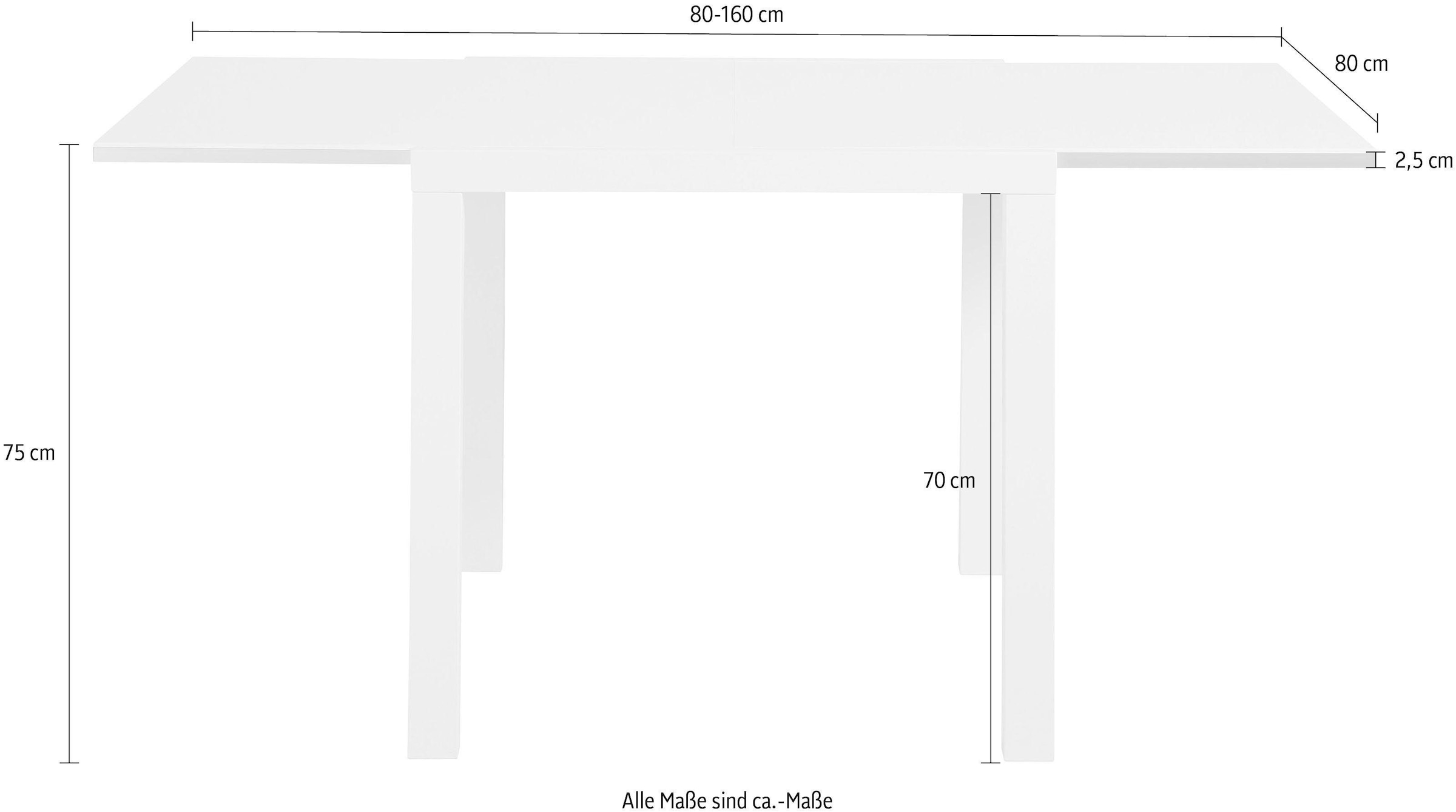 6. Bild von Places of Style Esstisch »Cora«, mit einer Auszugsfunktion, aus schönem Massivholz