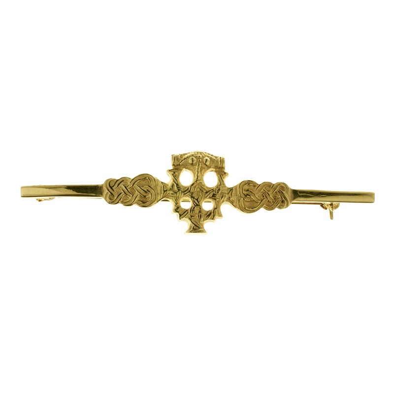 OSTSEE-SCHMUCK Brosche »Brosche Hiddensee Brosche Hiddensee« () 62 x 15 mm Außergewöhnliche Brosche aus Silber 925/000, vergoldet