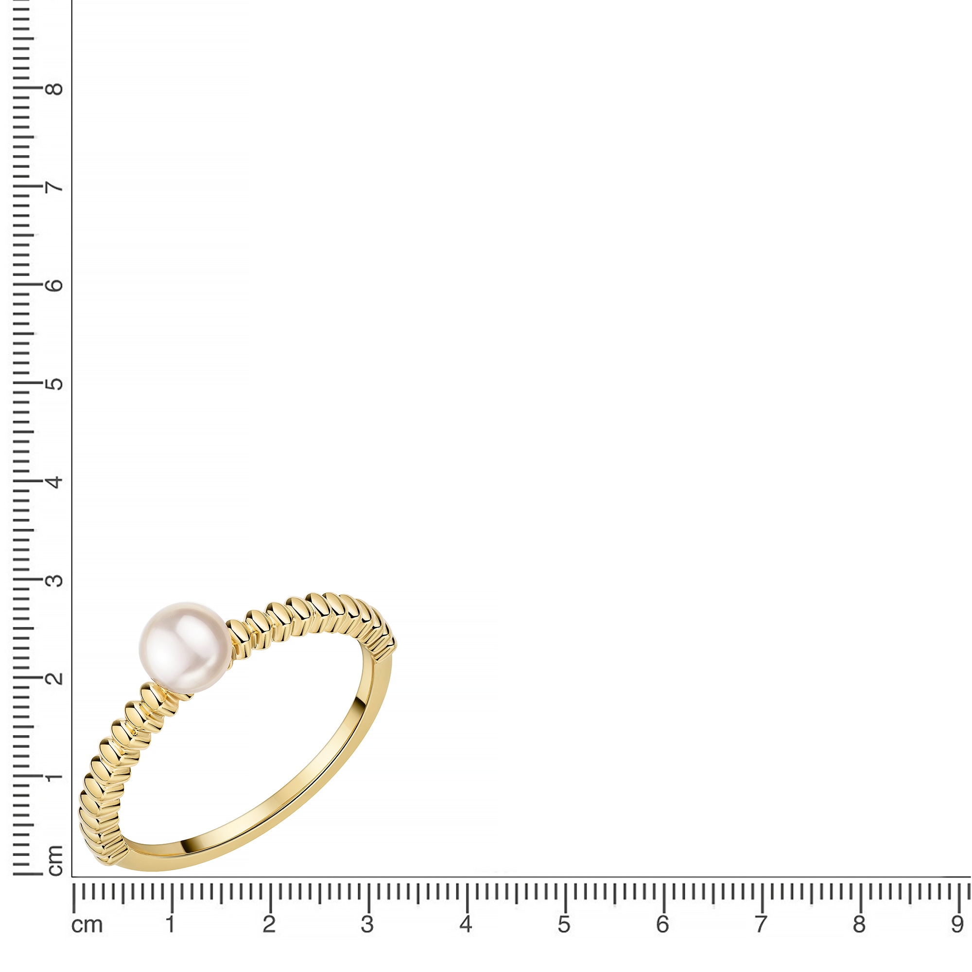 Firetti Perlenring »Schmuck Geschenk Silber 925 Damenring Ring Kugeln« mit Süßwasserzuchtperle