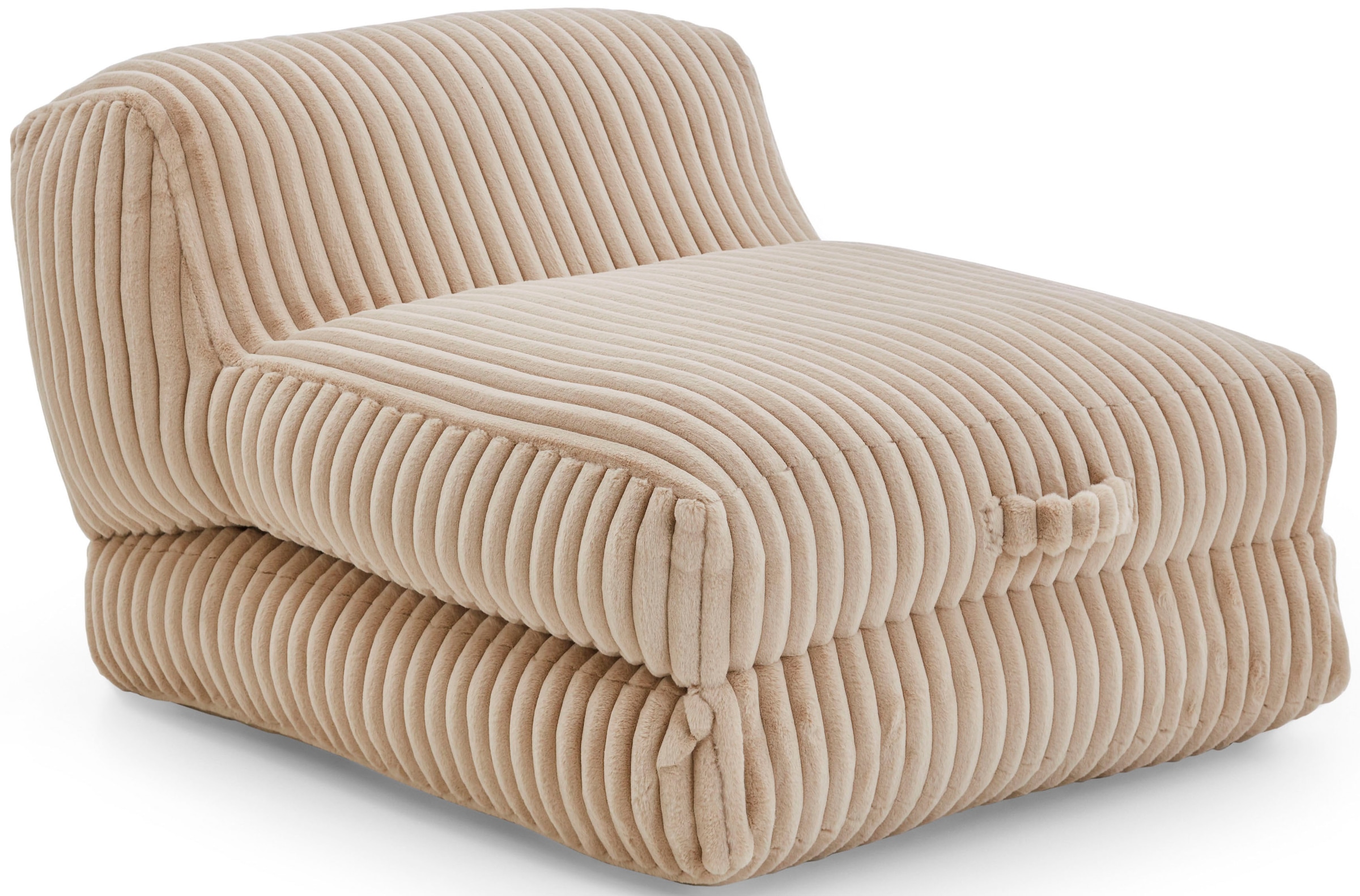 INOSIGN XXL-Sessel »Pia«, Loungesessel in Megacord, 2 Größen, Schlaffunktion und Pouf-Funktion