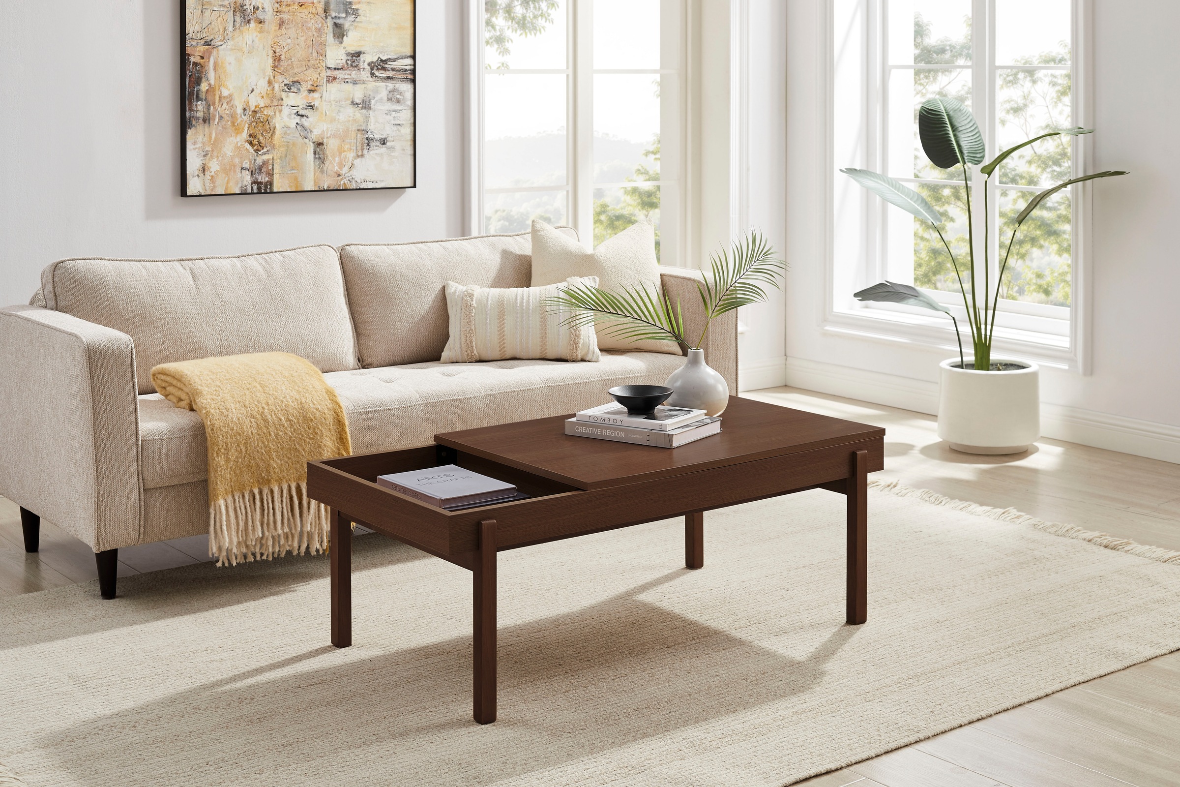 OTTO home Couchtisch »Norwin« Melaminoberfläche und robustes Gestell aus Es günstig online kaufen