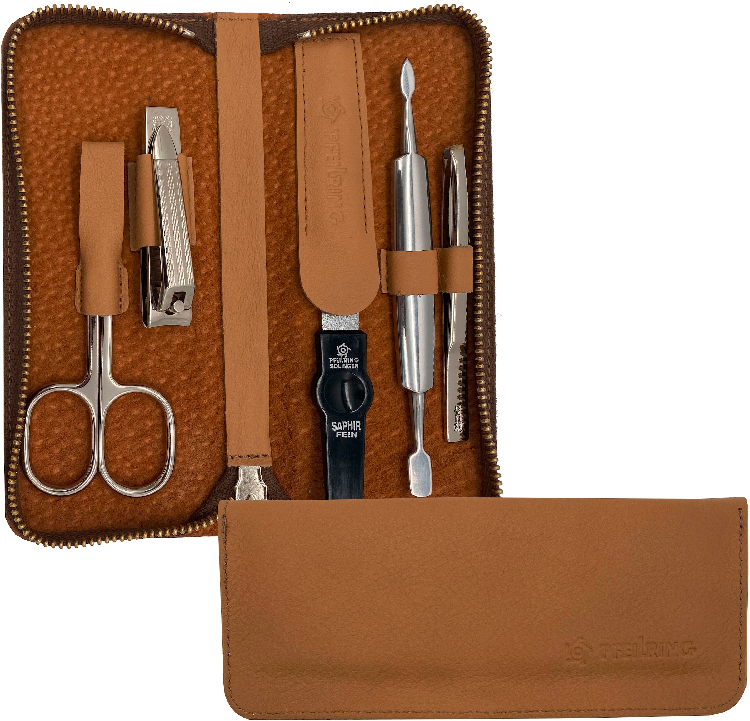 PFEILRING Maniküre-Etui Reißverschlussetui Nappaleder günstig online kaufen