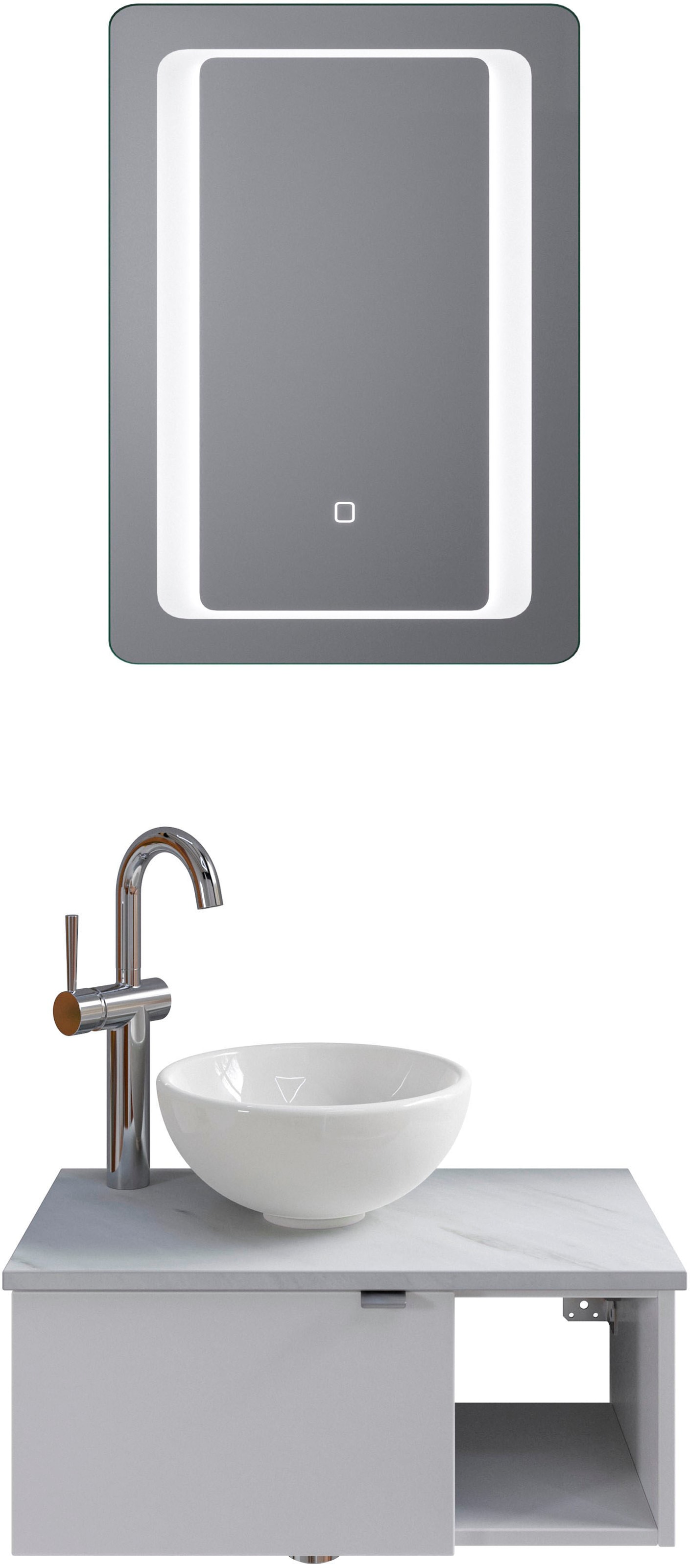 Saphir Badmöbel-Set »Serie 6915«, (4 St.), Gäste-Bad, 61 cm breit, mit LED- günstig online kaufen
