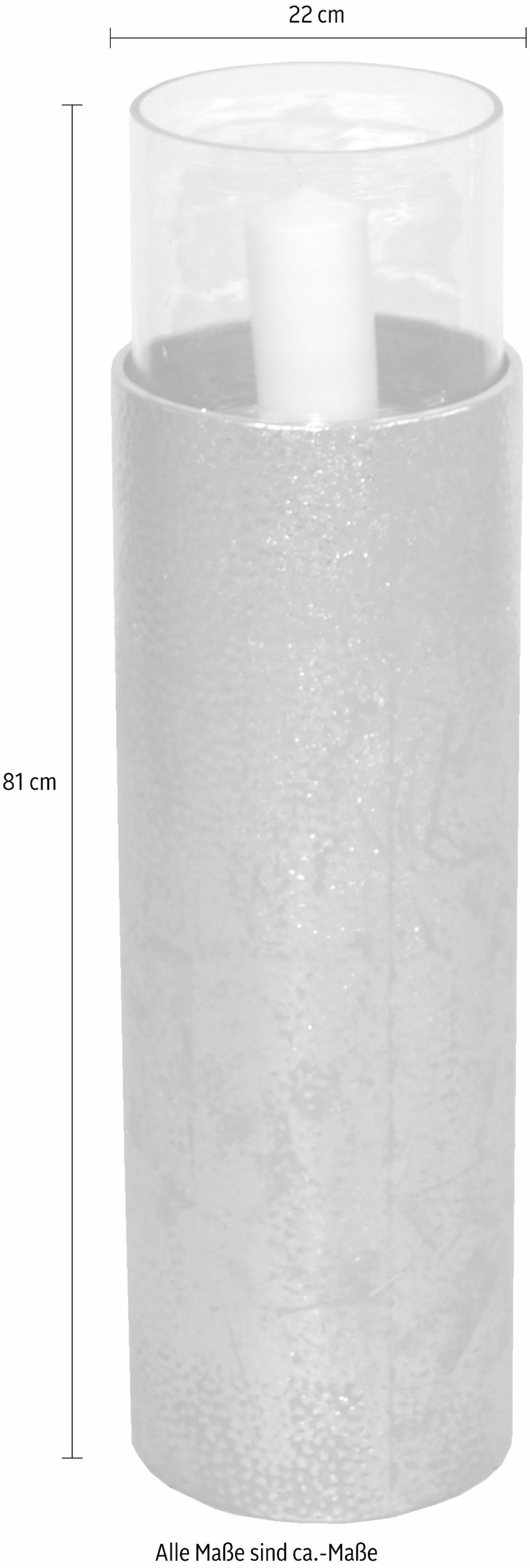 Bodenwindlicht, ideal für Stumpenkerzen (1 Windlicht, kaufen Home Glaseinsatz, aus mit affaire online Metall, St.),