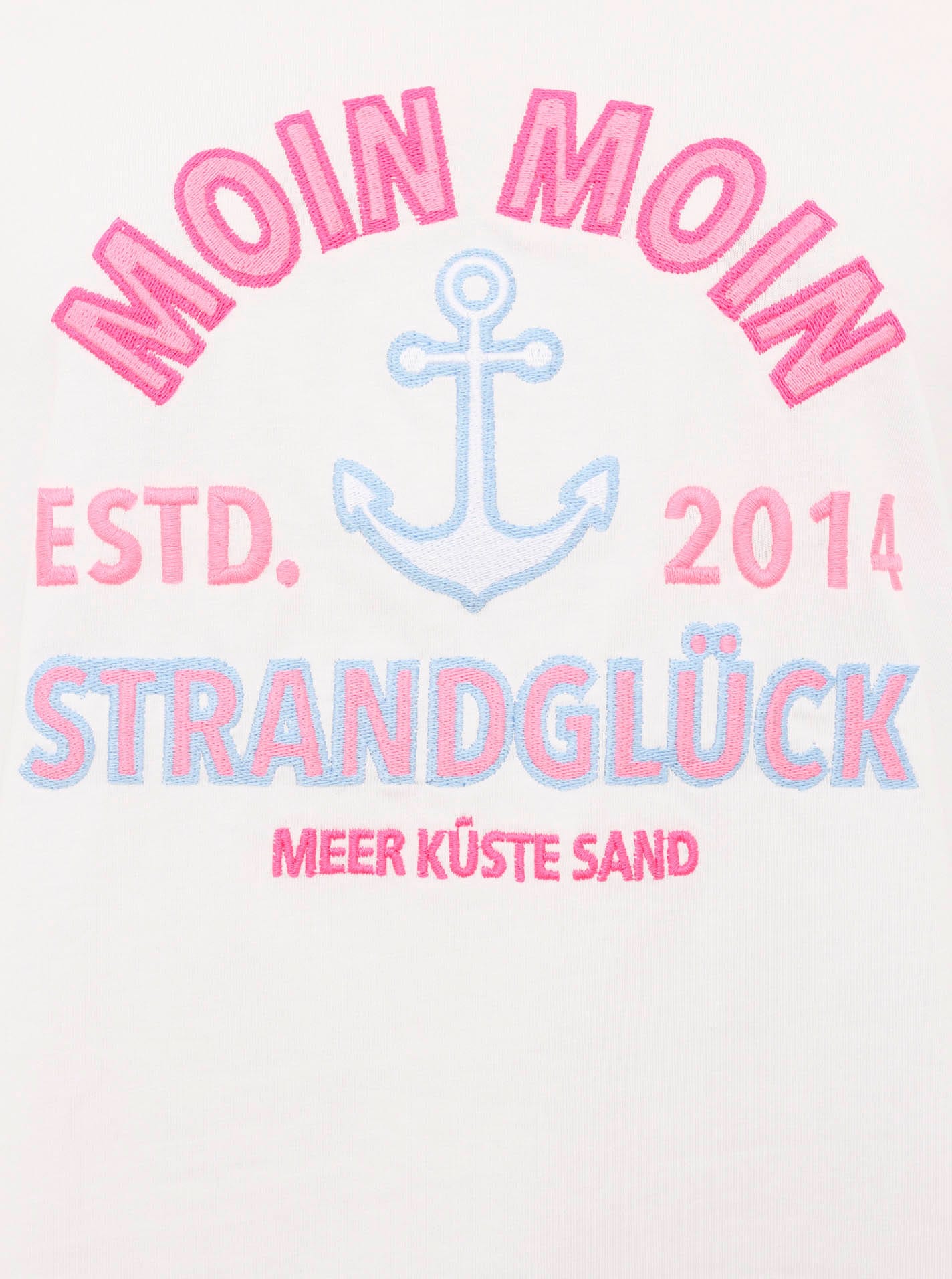 Zwillingsherz T-Shirt »"Moin Moin"« Kurzarm, Rundhalsausschnitt, Stickerei, Schriftzüge