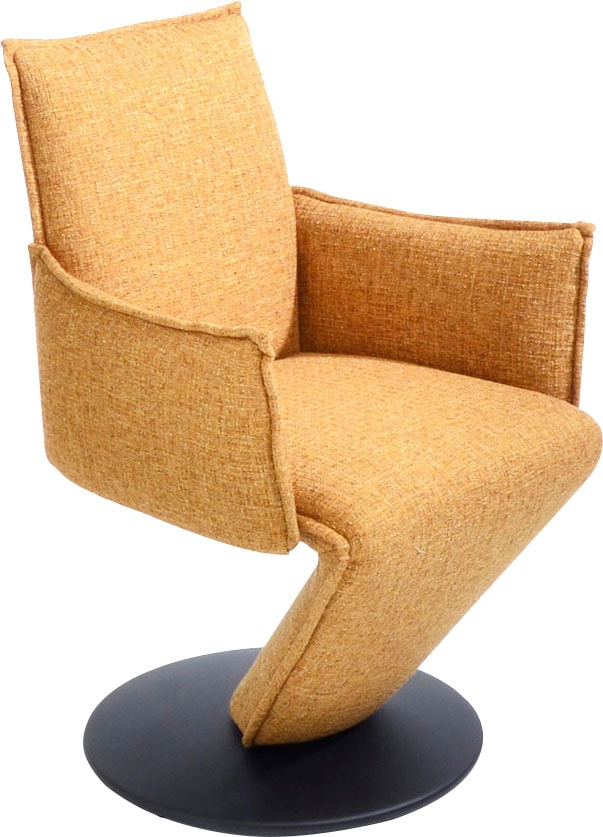 Wohnen Metall auf Drehteller K+W bestellen Struktur Sitzschale, Komfort 775, & mit schwarz »Drive«, Sessel Rechnung Flachgewebe Drehstuhl federnder in