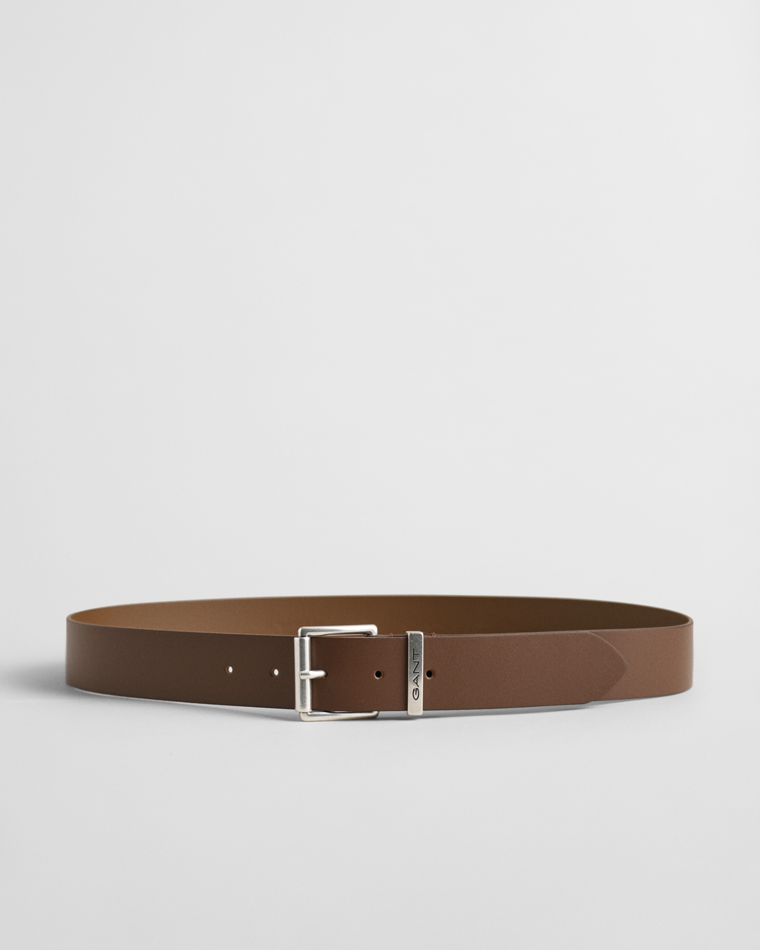 Gant Ledergürtel »LOGO LEATHER BELT« mit silberner Schnalle, Dornschließe, 100% Echt Leder, Langlebig