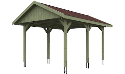 Einzelcarport »Wallgau«, Nadelholz, 291 cm, Grün